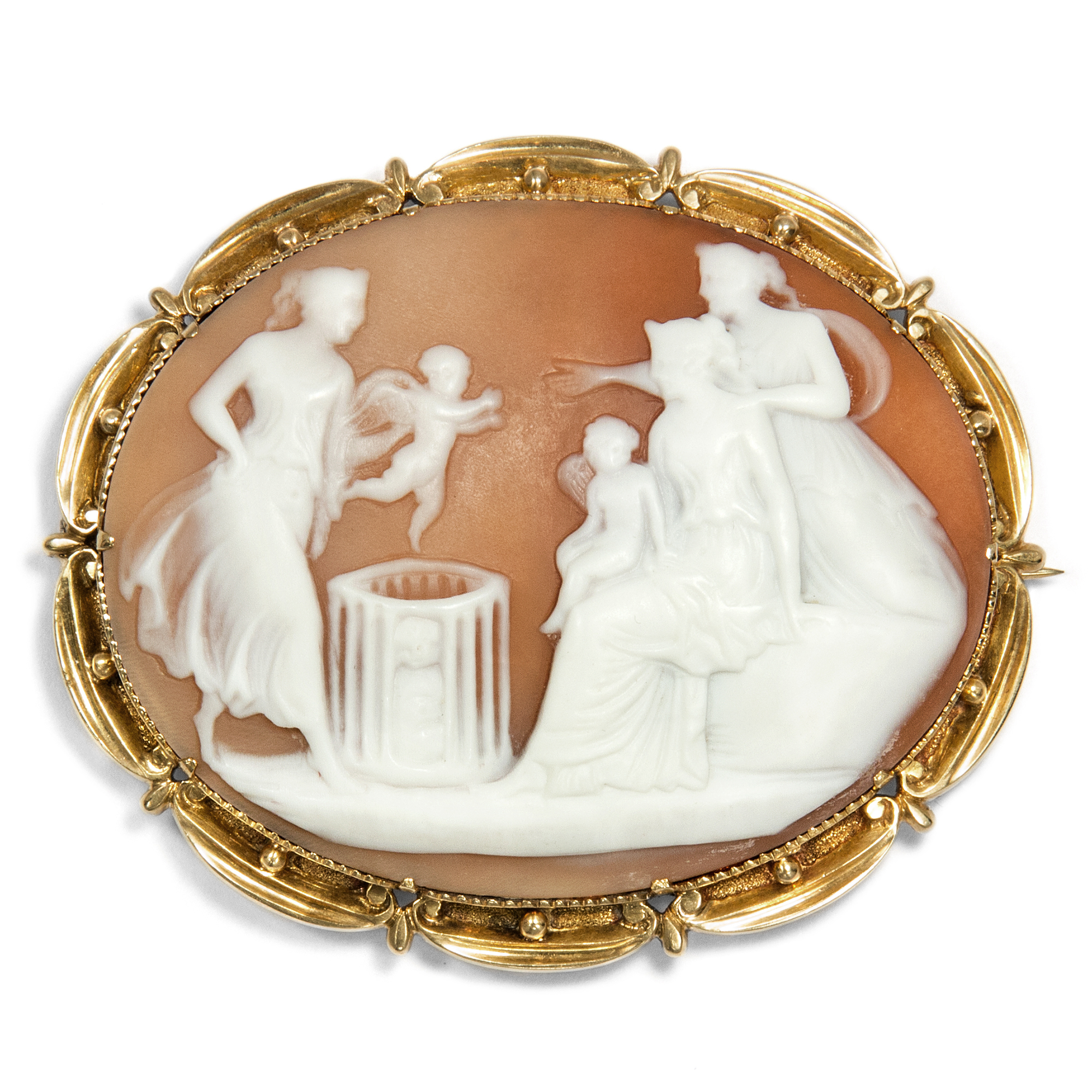 Fabulous cameo with the so-called "cupid trader" around 1830