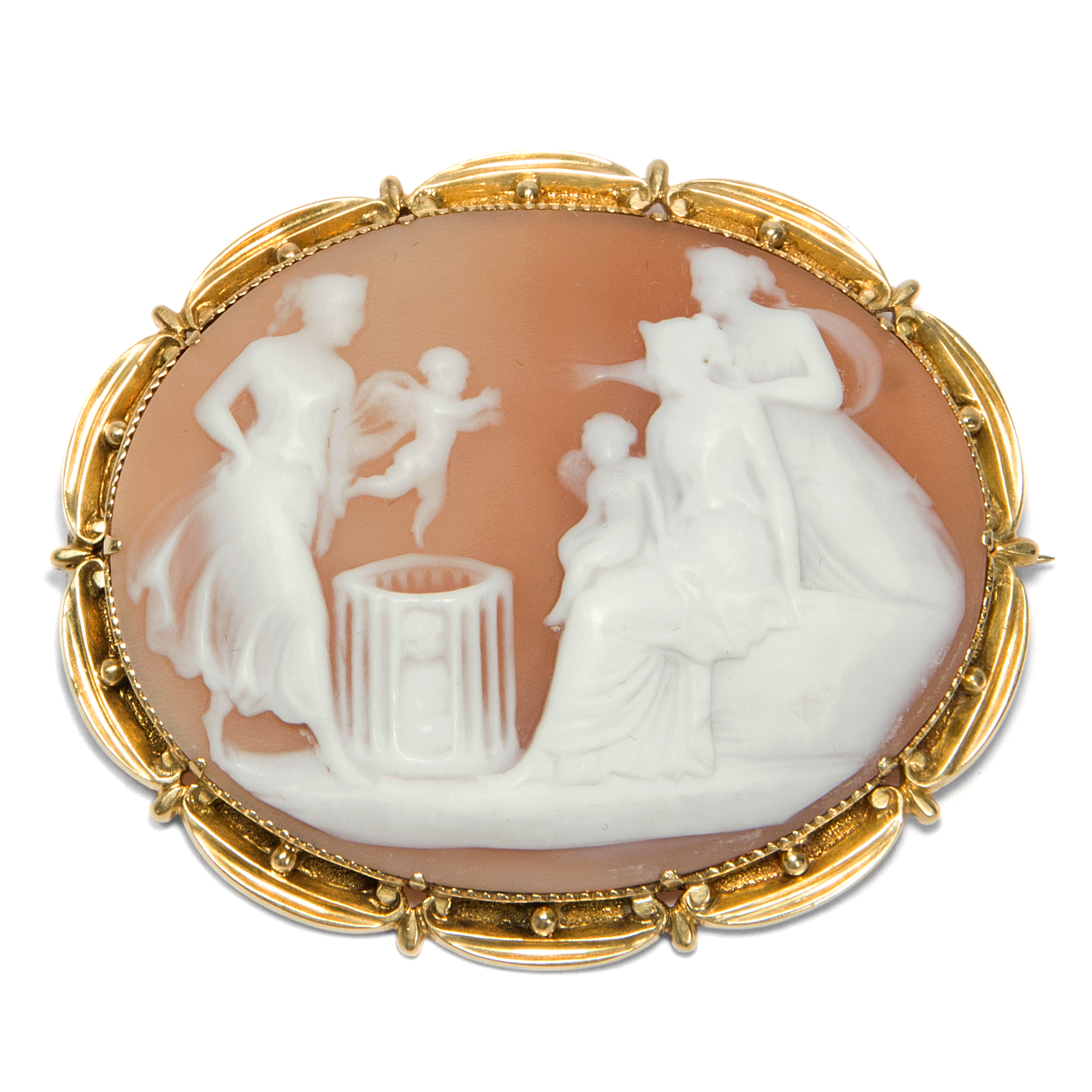 Fabulous cameo with the so-called "cupid trader" around 1830