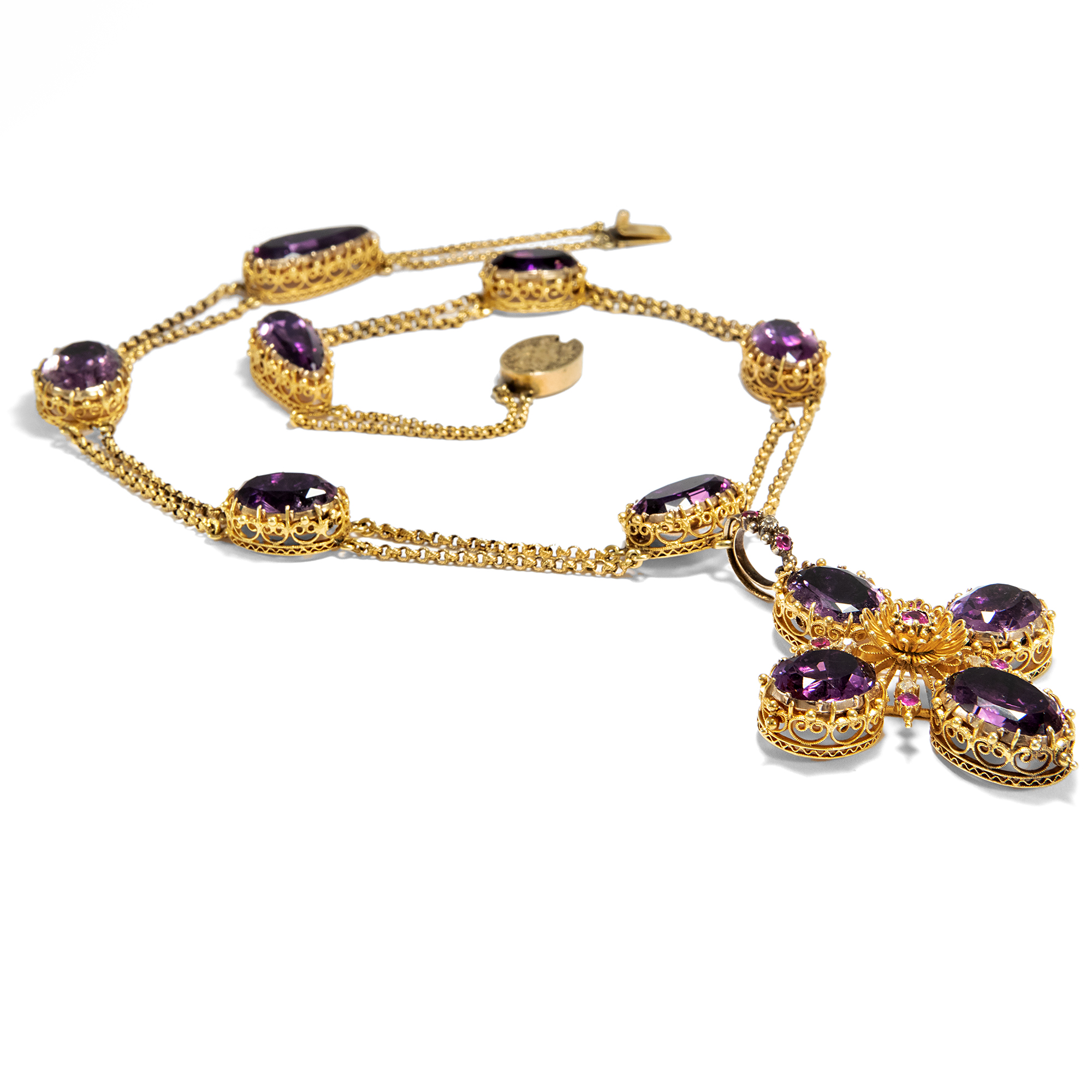 Prächtiges Amethyst-Collier der Regency Era in Gelbgold, um 1820 Prächtiges Amethyst-Collier der Regency Era in Gelbgold, um 1820