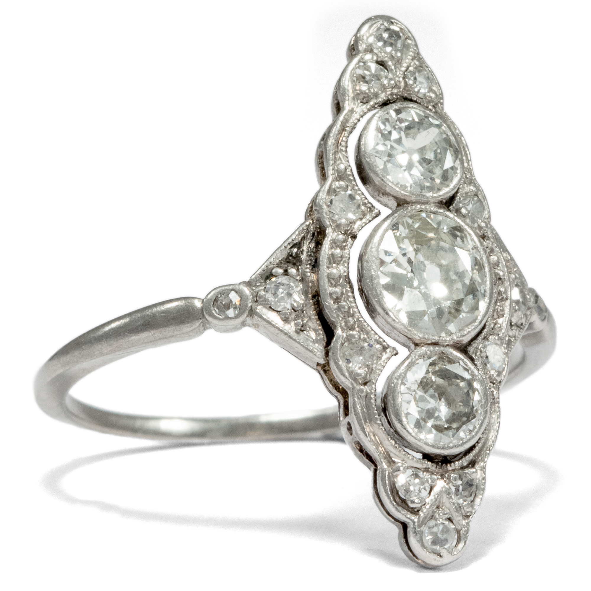 Schiffchen Ring Art Deco