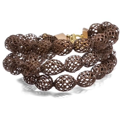 Sentimental Bracelet Made of Braided Hair, Around 1870 Sentimental Bracelet Made of Braided Hair, Around 1870