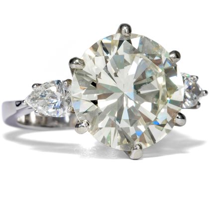 Spectacular 10.05 ct Diamond Solitaire in White Gold Ring, ca. 1980 Spectacular 10.05 ct Diamond Solitaire in White Gold Ring, ca. 1980