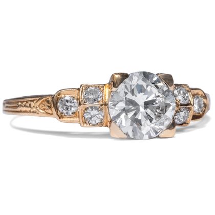 Vintage Top Wesselton One-Carat Diamond in a Ring From Our Workshop Vintage Top Wesselton One-Carat Diamond in a Ring From Our Workshop