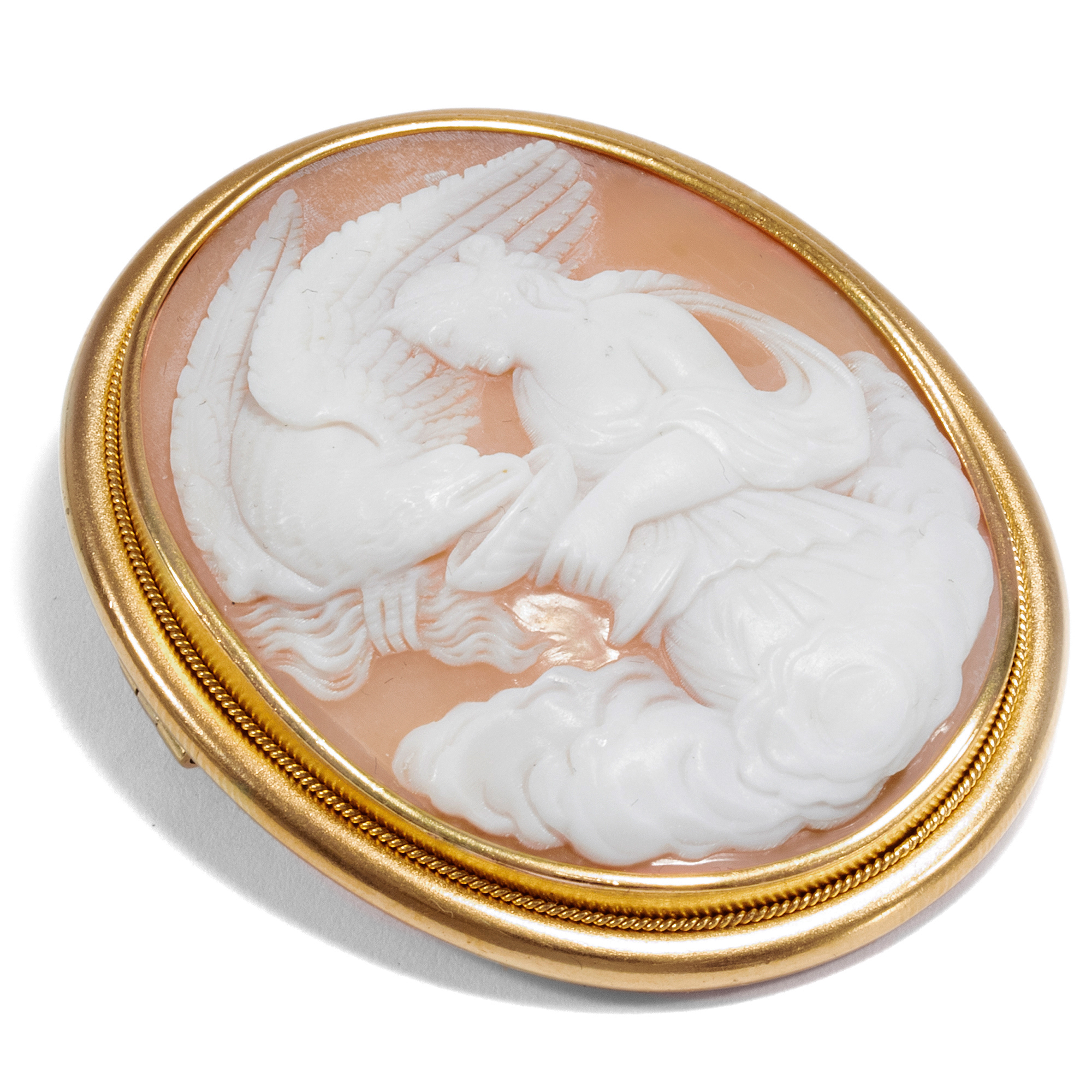 Antique Shell Cameo With Depiction of the Hebe, Naples/Vienna ca. 1880