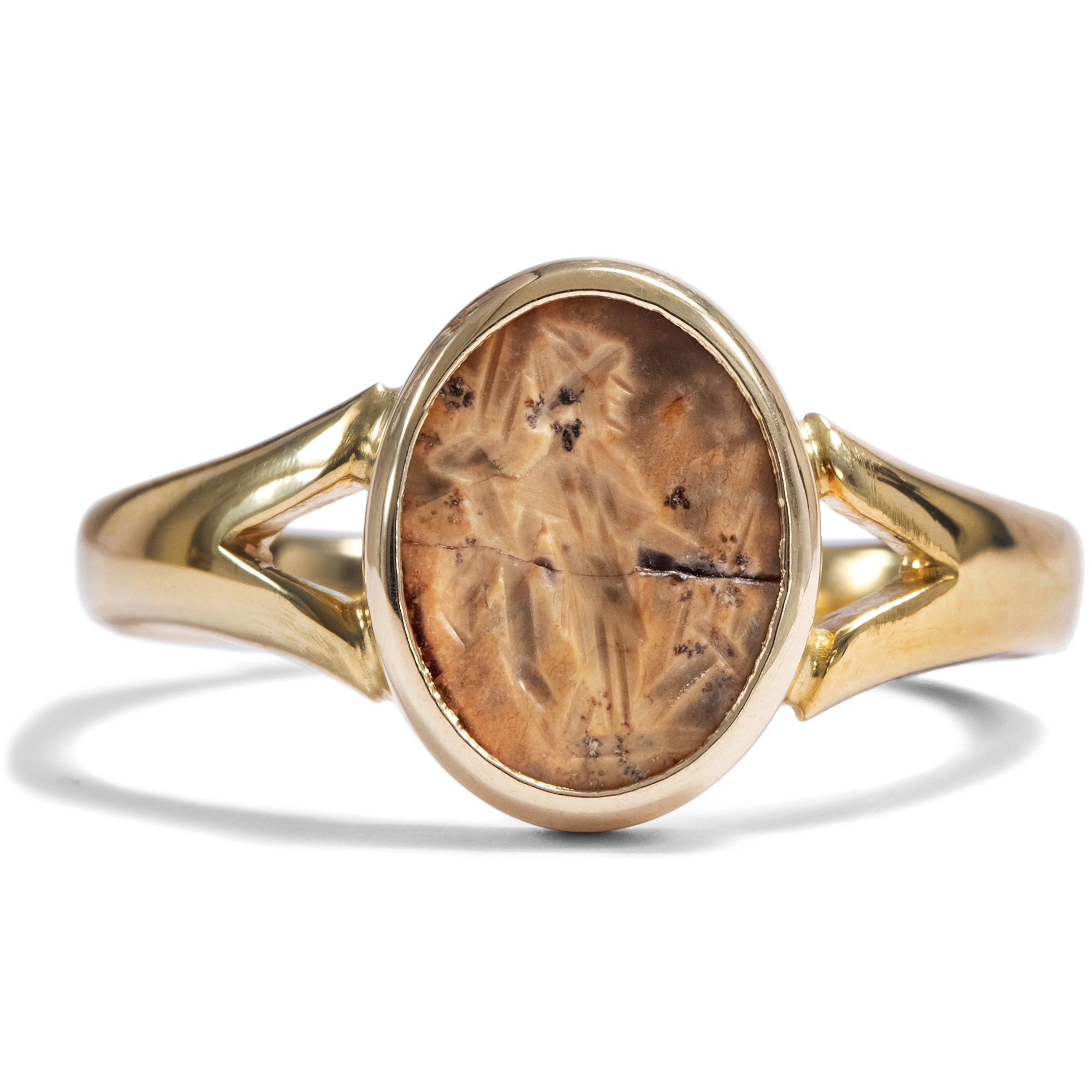 Modern Gold Ring with an Antique Intaglio, Late Imperial Period / ca. 1990