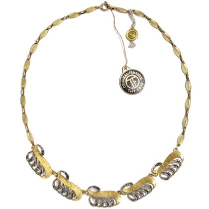 Unworn Necklace With Marcasites by Theodor Fahrner, Pforzheim ca. 1955 Unworn Necklace With Marcasites by Theodor Fahrner, Pforzheim ca. 1955