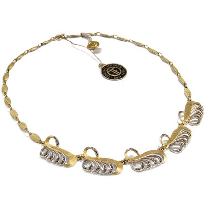 Ungetragenes Collier mit Markasiten von Theodor Fahrner, Pforzheim um 1955 Ungetragenes Collier mit Markasiten von Theodor Fahrner, Pforzheim um 1955