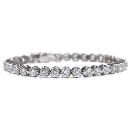 Vintage Tennis-Armband mit 5,70 Karat Brillanten, 1980er Jahre Vintage Tennis-Armband mit 5,70 Karat Brillanten, 1980er Jahre