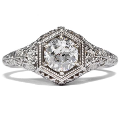 Antiker 0,718 ct Altschliff Diamant in einem ungetragenen Weißgold Ring Antiker 0,718 ct Altschliff Diamant in einem ungetragenen Weißgold Ring