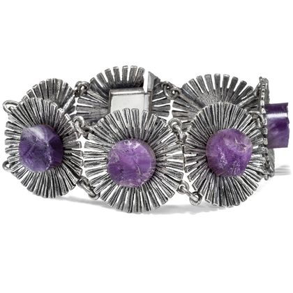 Midcentury Amethyst Bracelet in Silver by Theodor Fahrner, 1970s Midcentury Amethyst Bracelet in Silver by Theodor Fahrner, 1970s