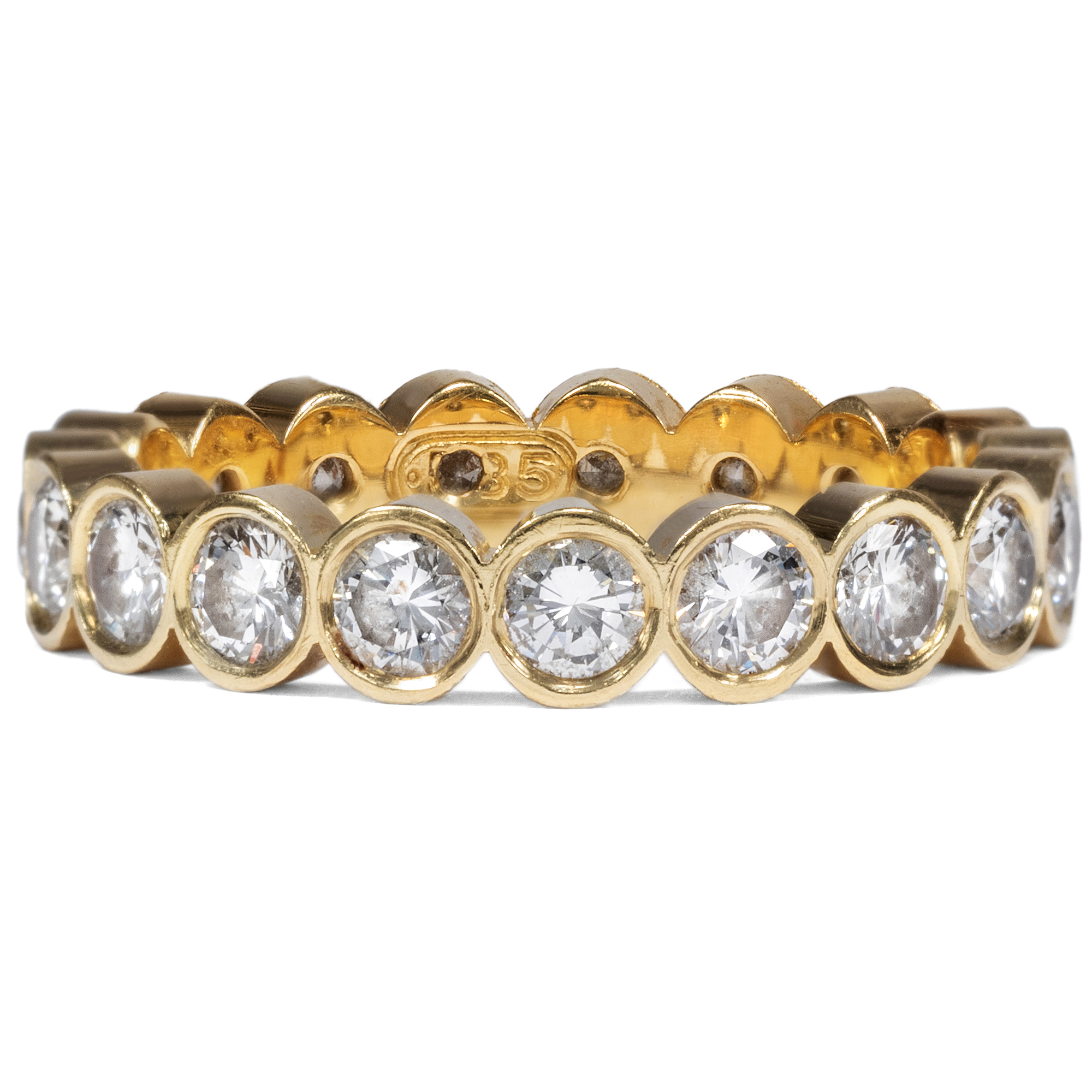 The Eternal Flame • Vintage Memory Ring With 1.90 ct of Diamonds in 