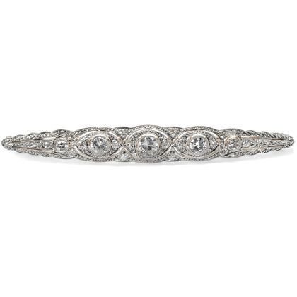 Art Deco pin with diamonds in platinum & gold, around 1930 Art Deco pin with diamonds in platinum & gold, around 1930