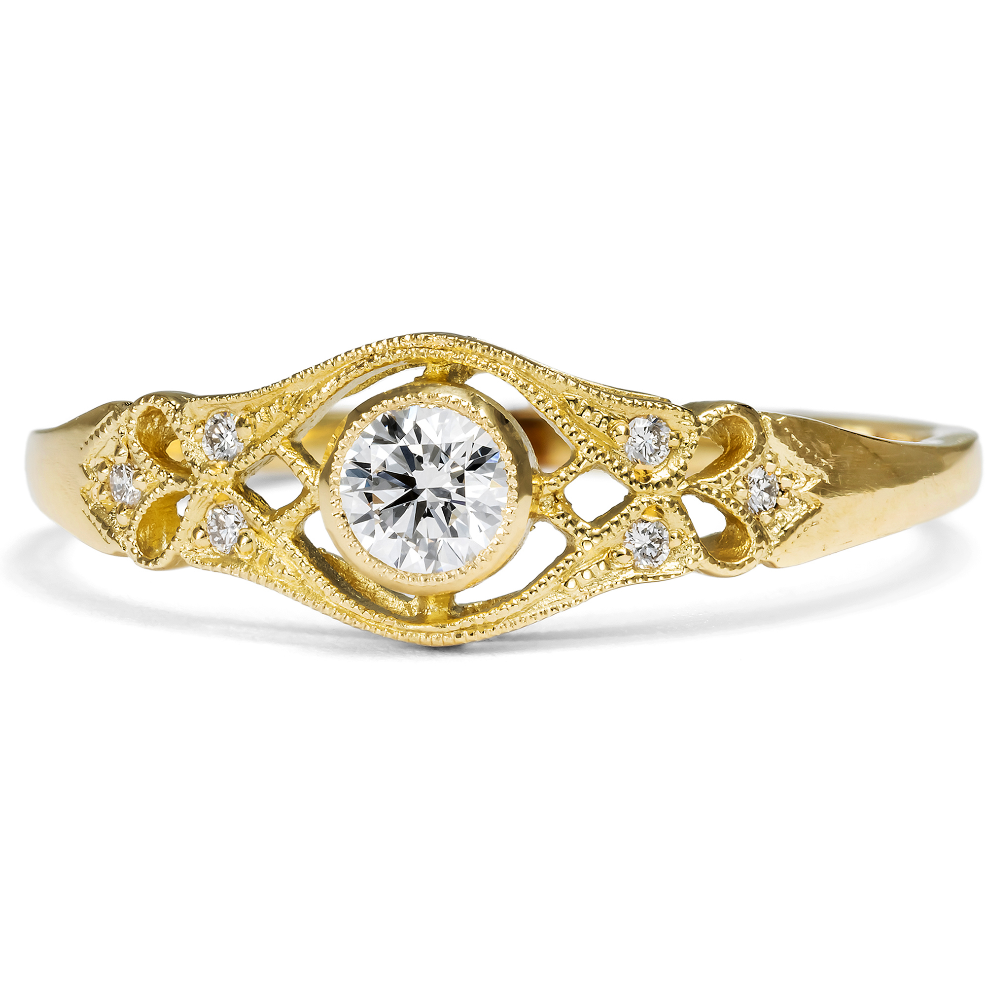 Feiner Ring mit lupenreinem Diamanten, aus unserer Werkstatt Feiner Ring mit lupenreinem Diamanten, aus unserer Werkstatt