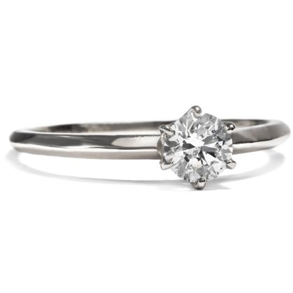 Classic solitaire ring with 0.38 ct diamond in white gold, Vienna 2021 Classic solitaire ring with 0.38 ct diamond in white gold, Vienna 2021