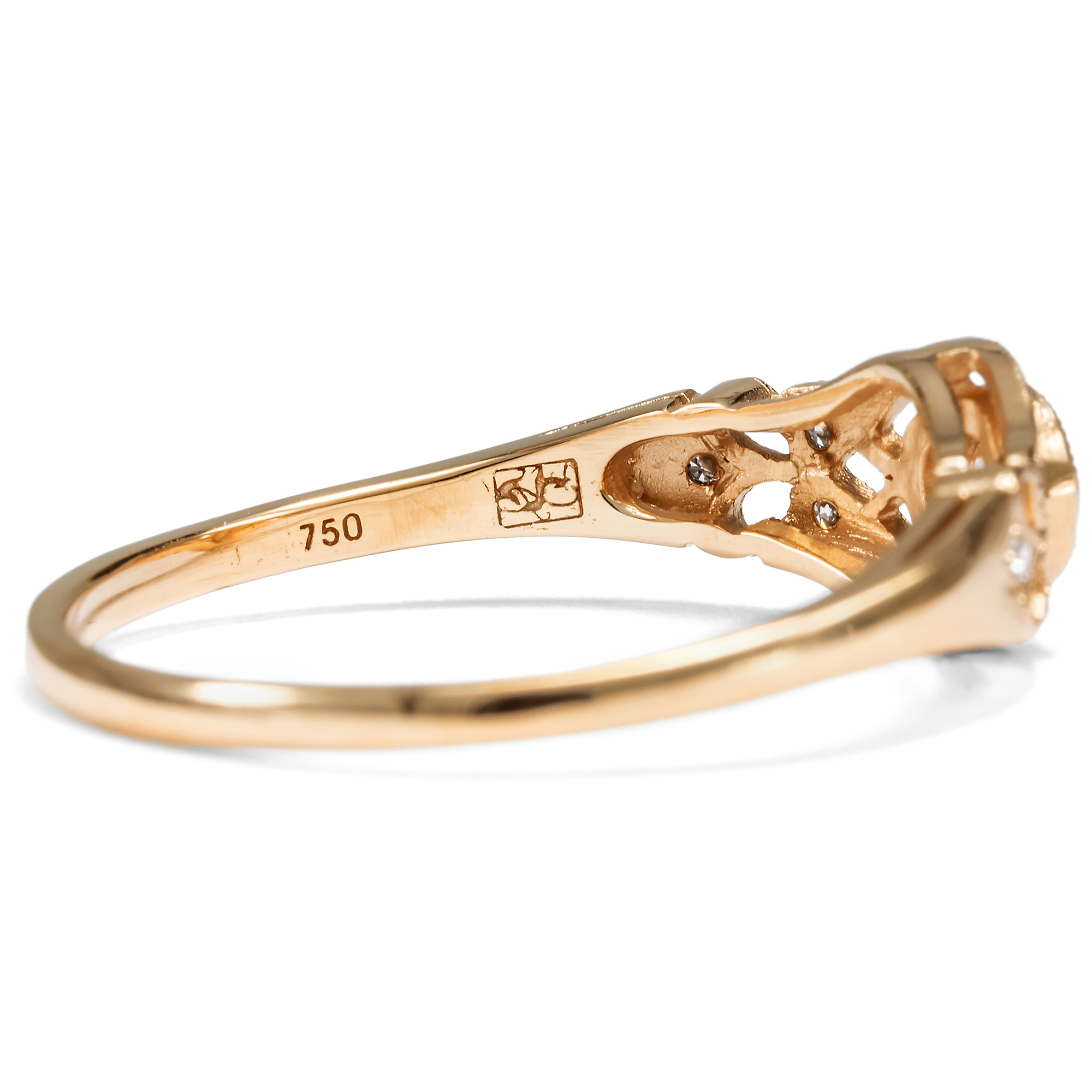 Delicate Rose Gold Ring with Flawless Diamond from Our Workshop Delicate Rose Gold Ring with Flawless Diamond from Our Workshop
