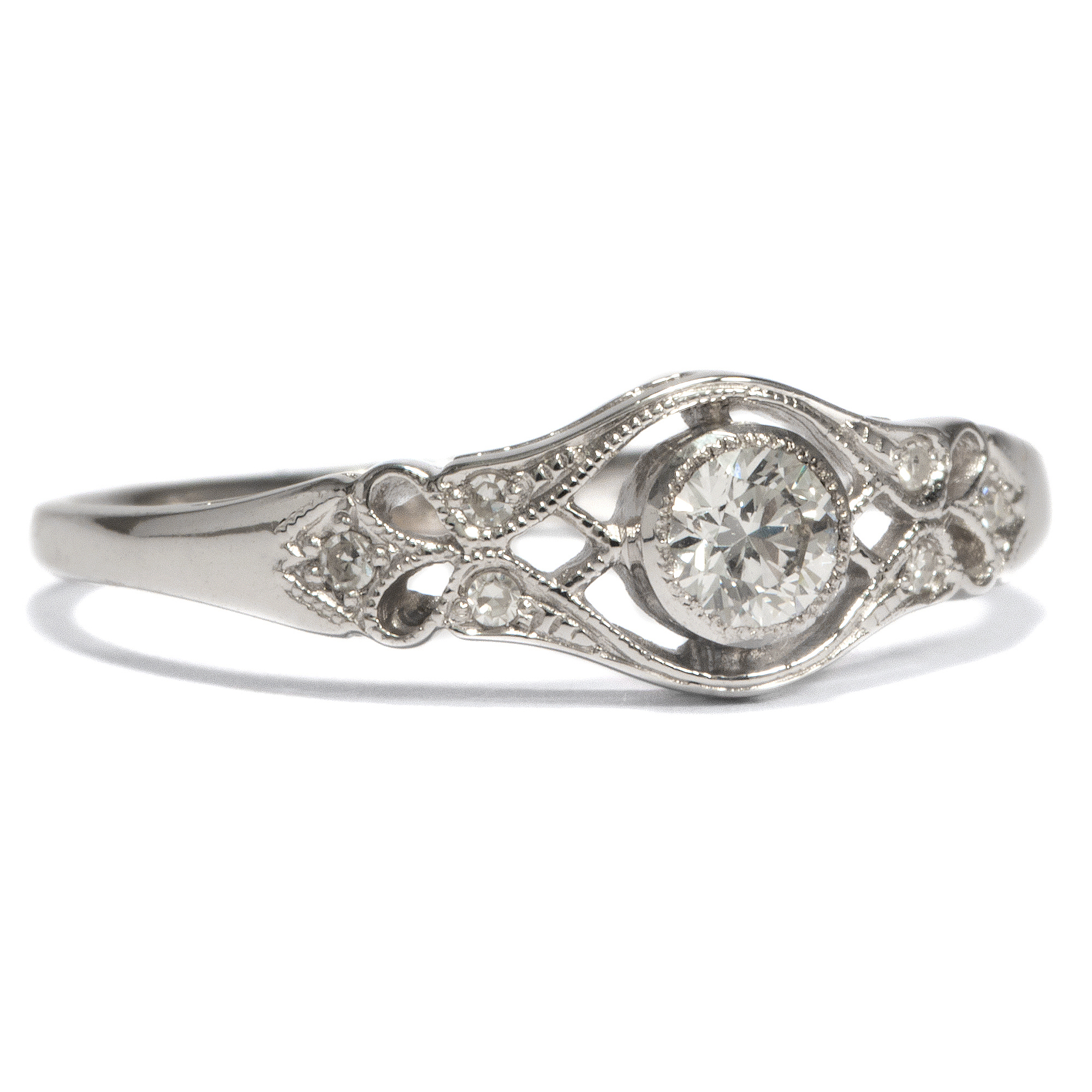 Fine White Gold Ring With Flawless Diamond From Our Workshop