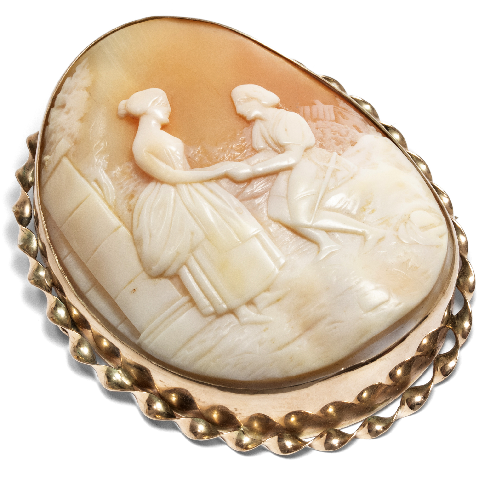 Victorian Shell Cameo Depicting D'Artagnan, ca. 1880 & Later