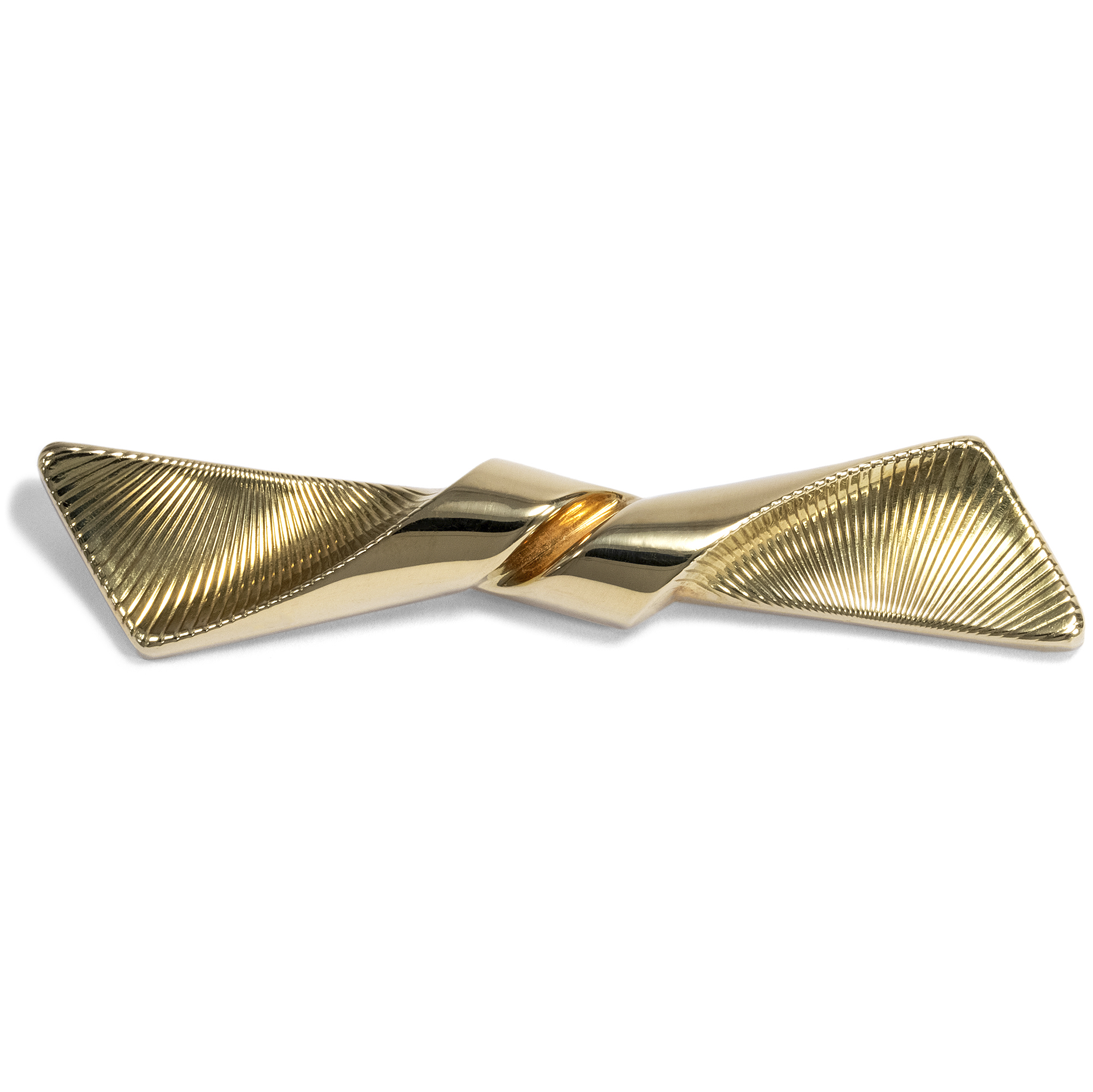 Golden Vintage Bow Brooch, Pforzheim ca. 1955