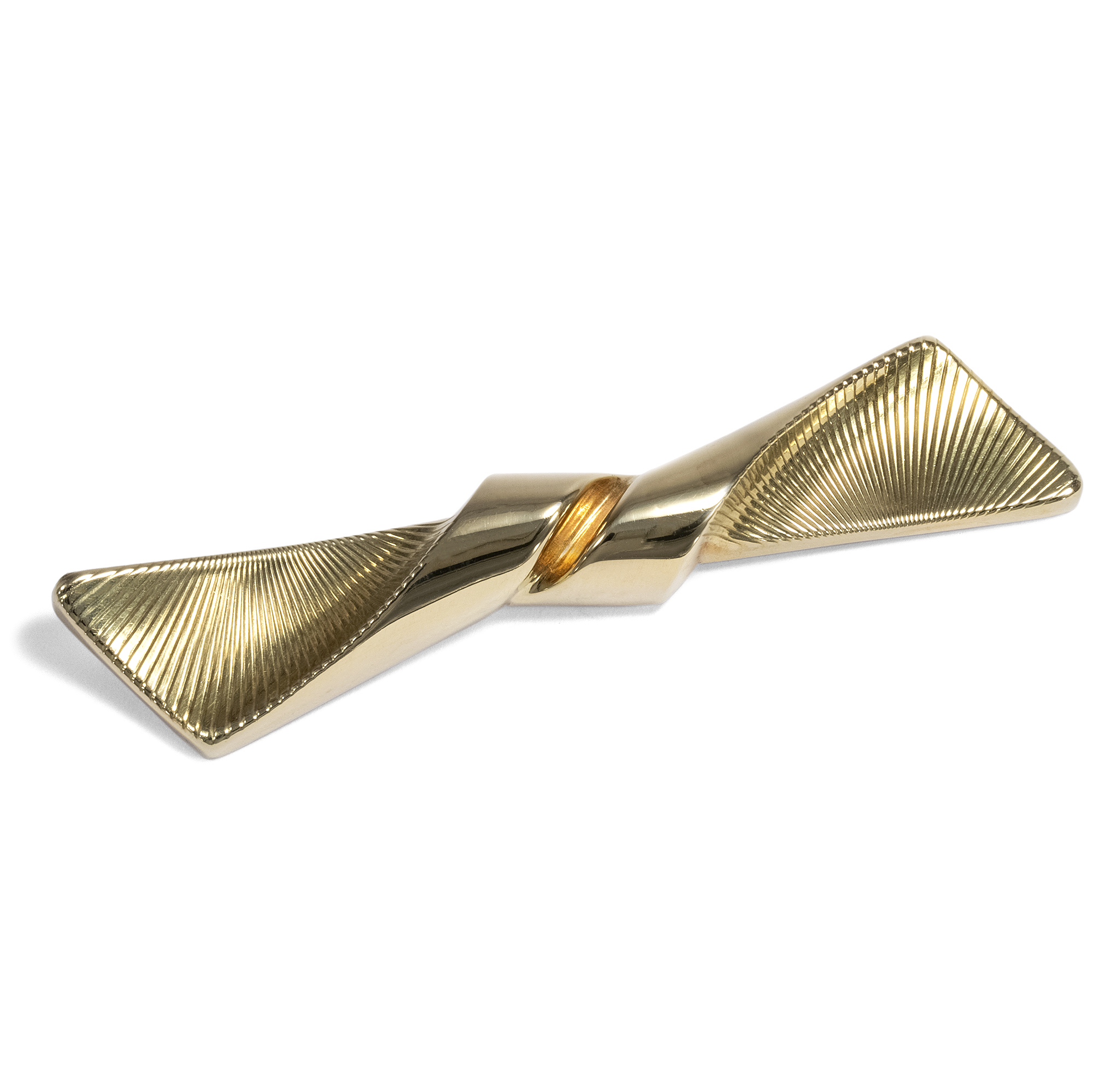 Golden Vintage Bow Brooch, Pforzheim ca. 1955