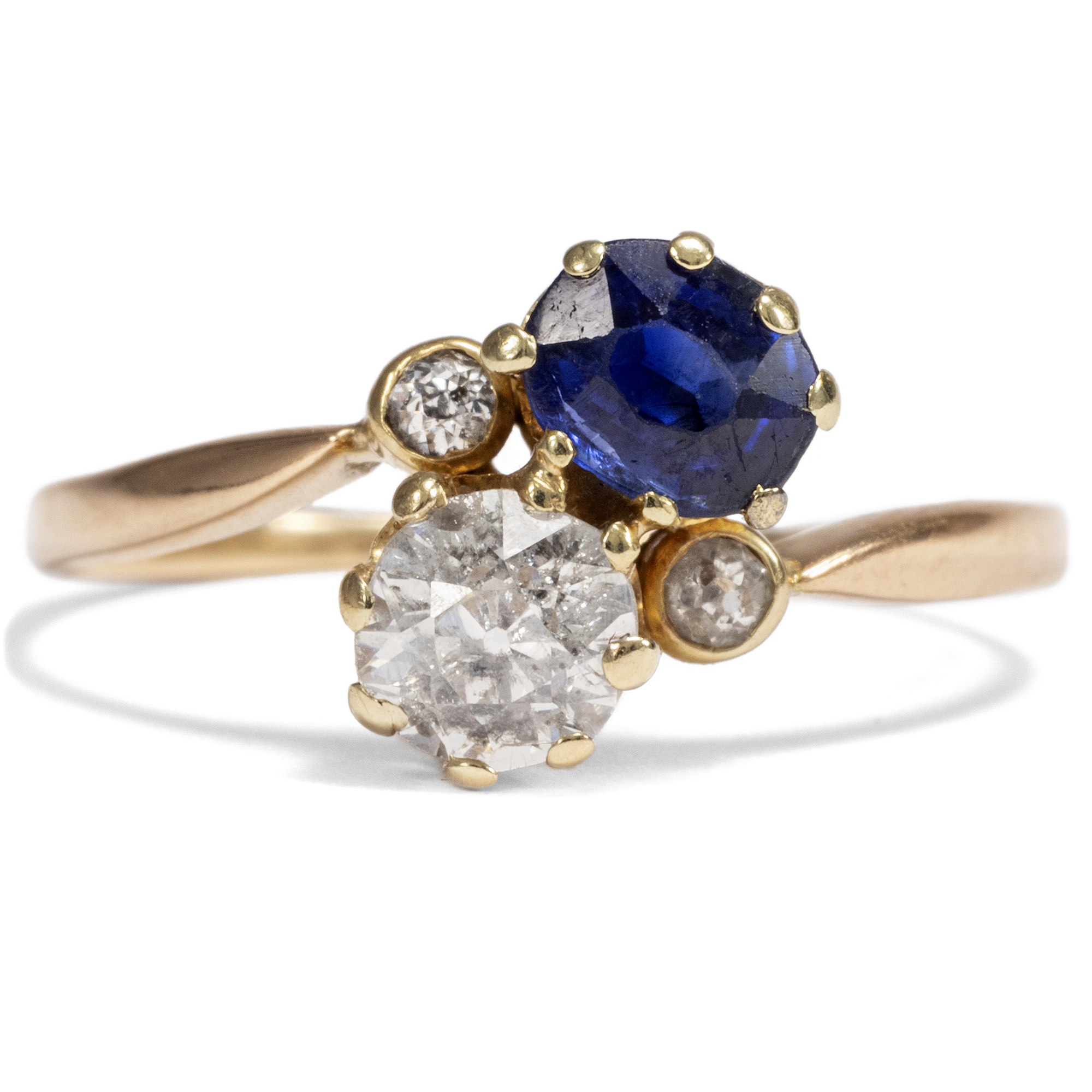 Wunderbarer antiker Saphir- & Diamant-Ring der Belle Époque, um 1900 Wunderbarer antiker Saphir- & Diamant-Ring der Belle Époque, um 1900
