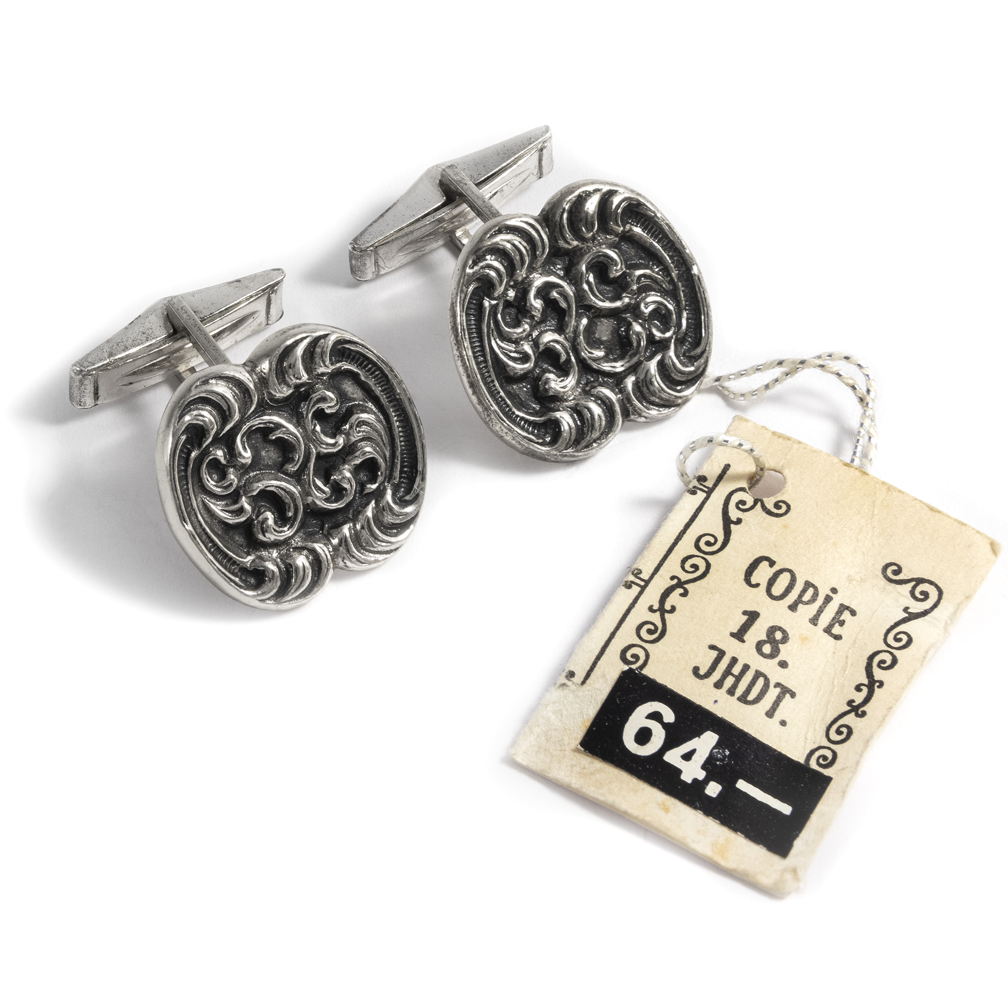 the • Hofer With 1960 Rococo Vintage Style ca. Antikschmuck Past Blachian Cufflinks, • In Love