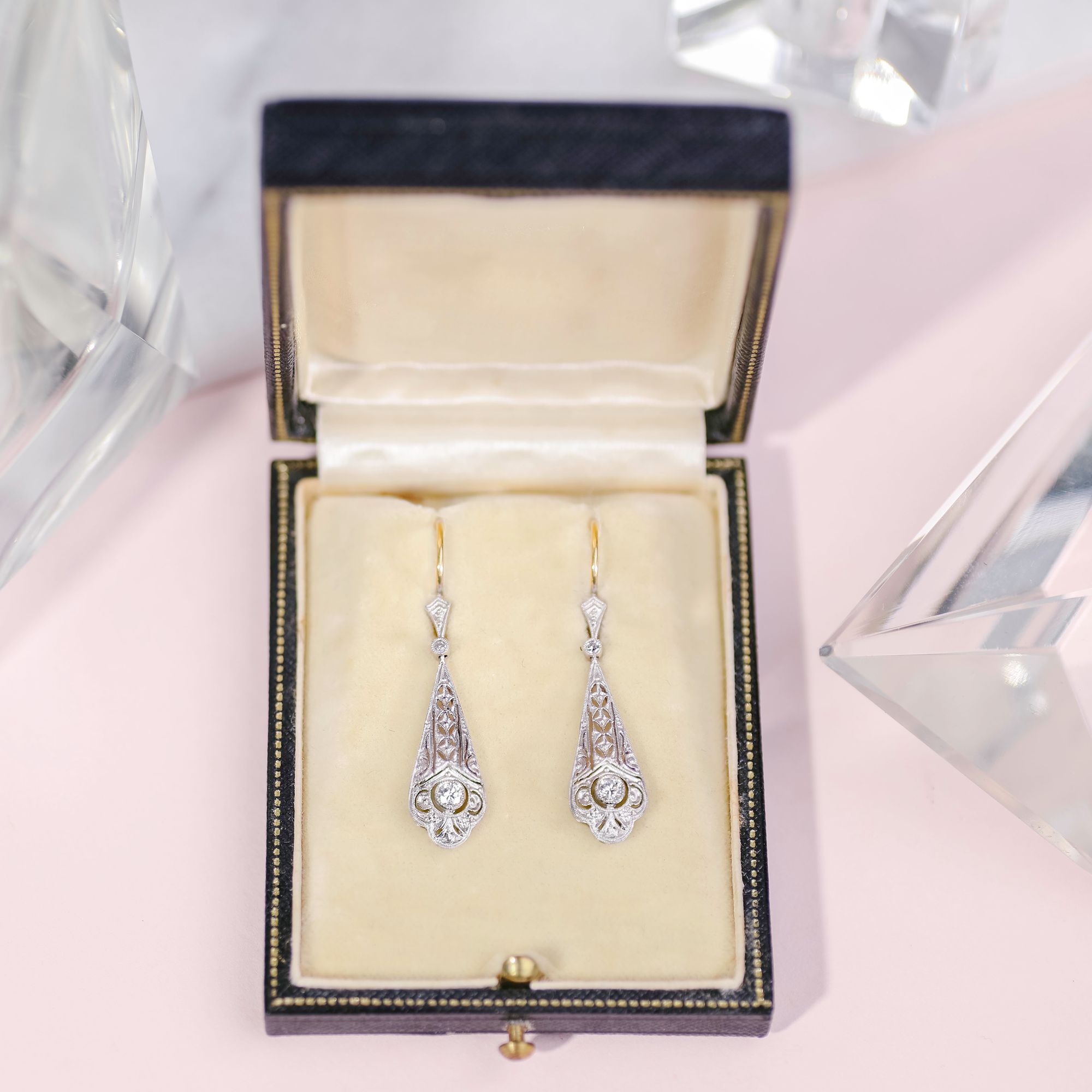 Sustainable Art Deco Style Diamond Earrings From Our Workshop