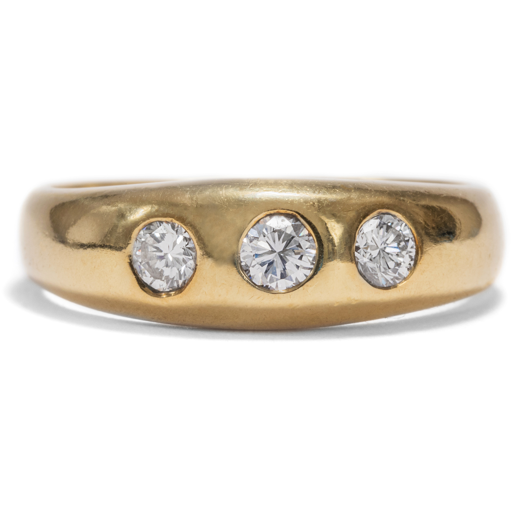 Vintage Bandring aus Gold & Brillanten, Deutschland um 1990 Vintage Bandring aus Gold & Brillanten, Deutschland um 1990