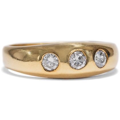Vintage Bandring aus Gold & Brillanten, Deutschland um 1990 Vintage Bandring aus Gold & Brillanten, Deutschland um 1990