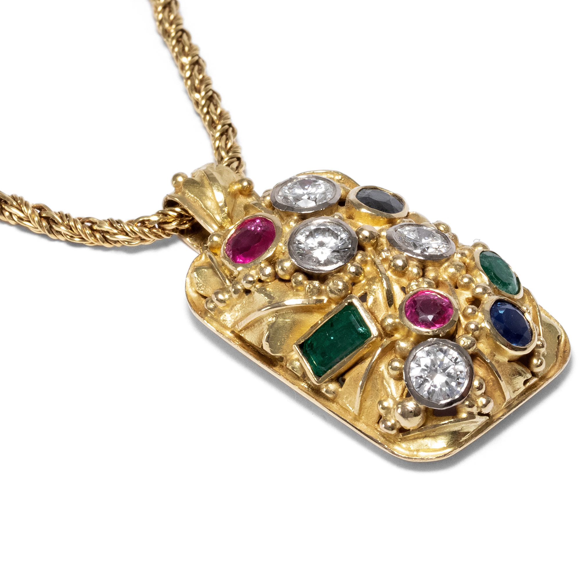 Exquisite Vintage "Vegetable" Pendant With Chain, ca. 1955