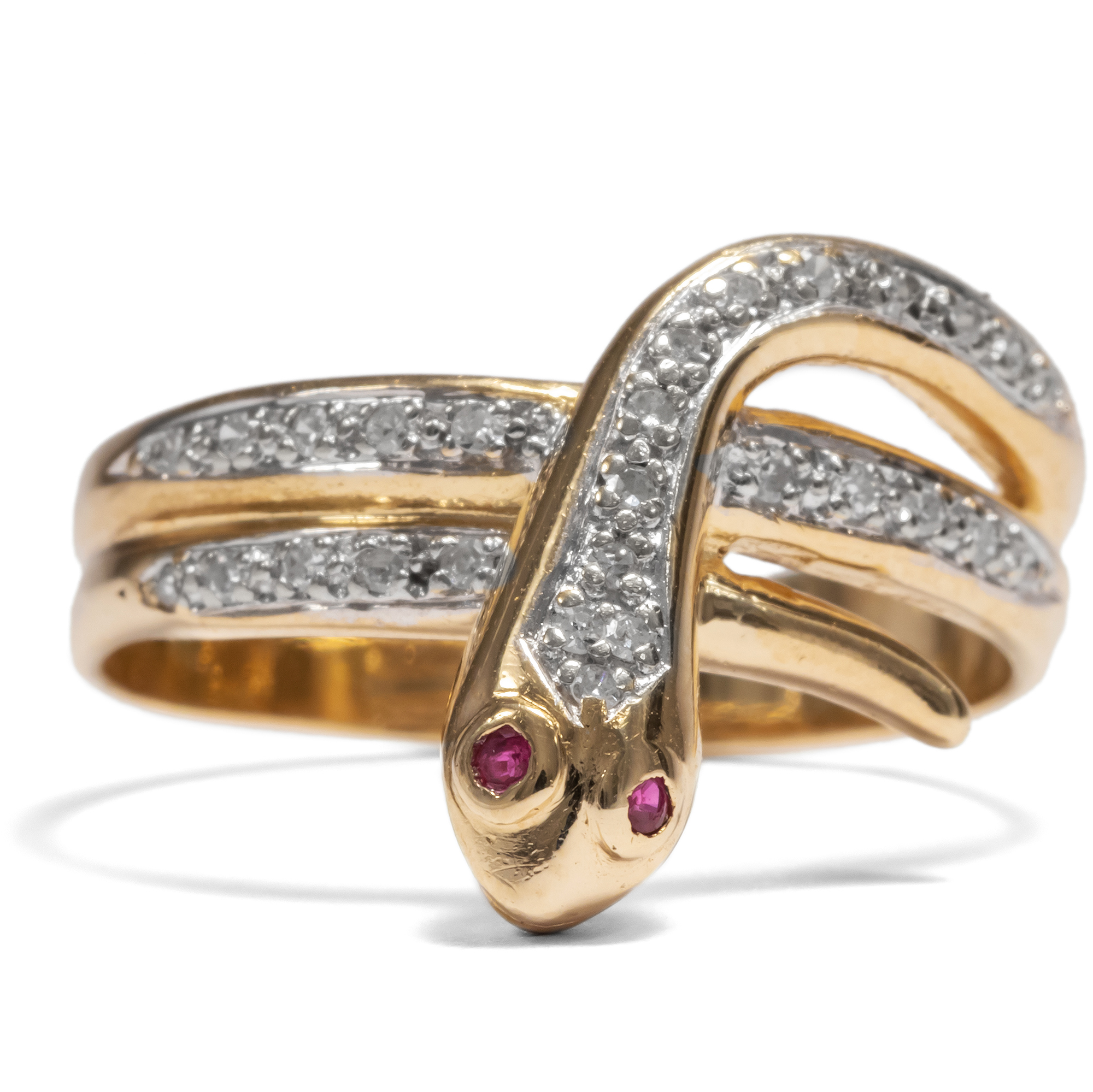 Precious creeper • Beautiful Vintage Snake Ring Of Gold, Rubies ...