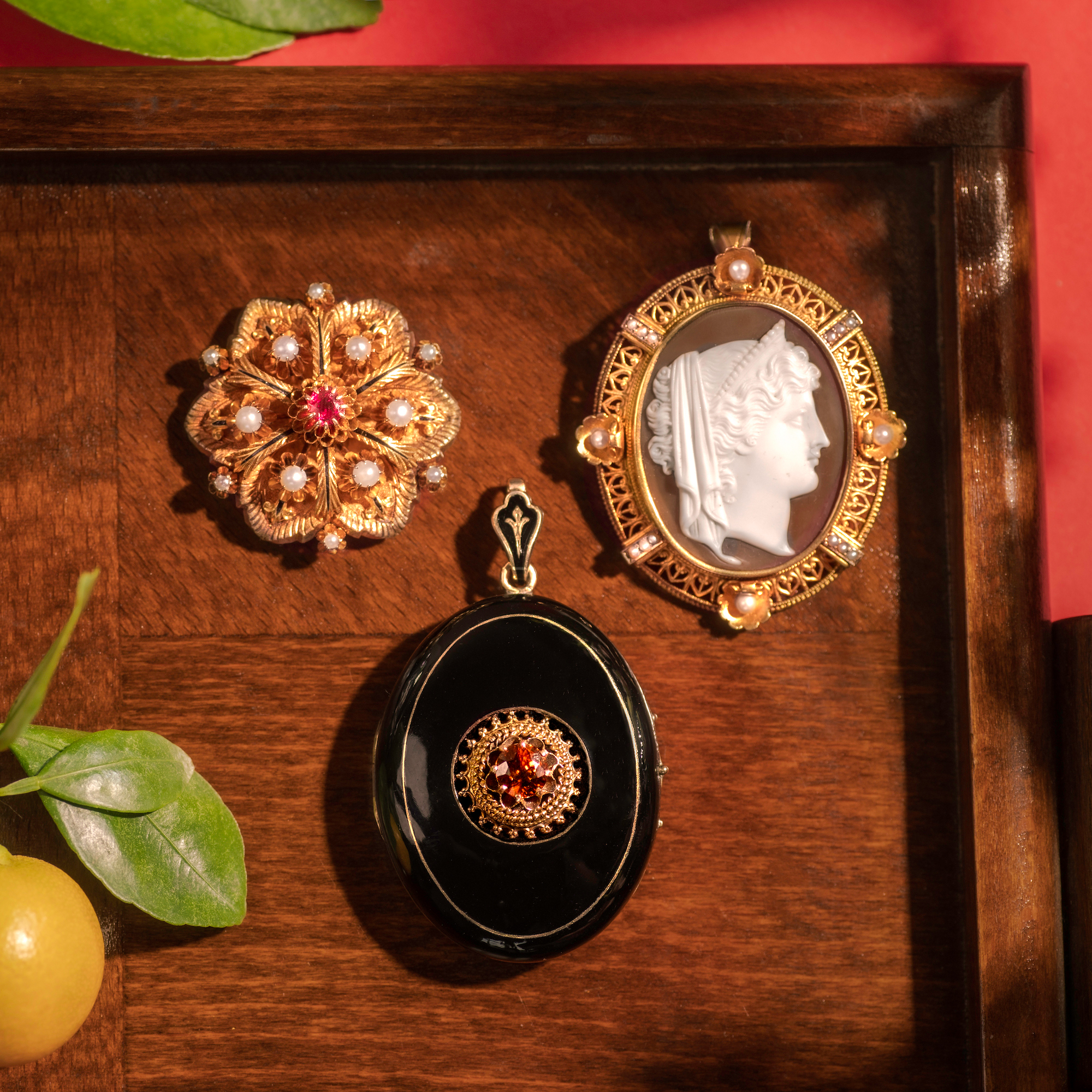 Antique Pendant with a Shell Cameo of Hera, ca. 1880