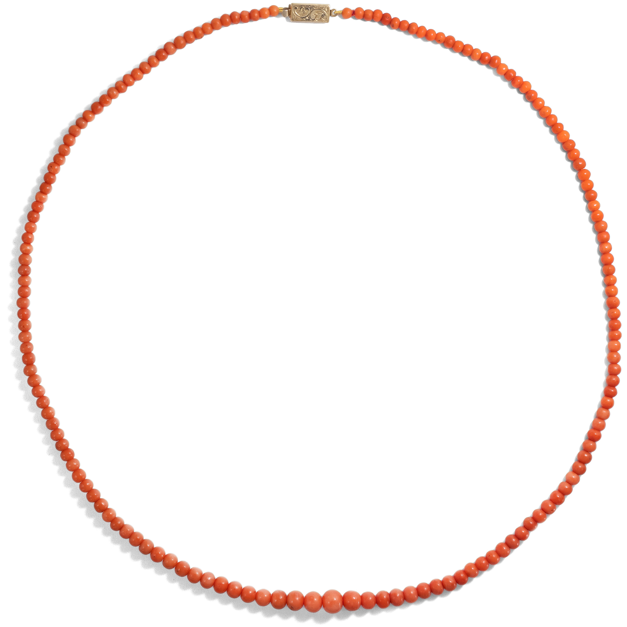 A Whole Strand Full Of Happiness • Antique, Long Necklace Of Red  Mediterranean Coral, Italy ca. 1900 • Hofer Antikschmuck