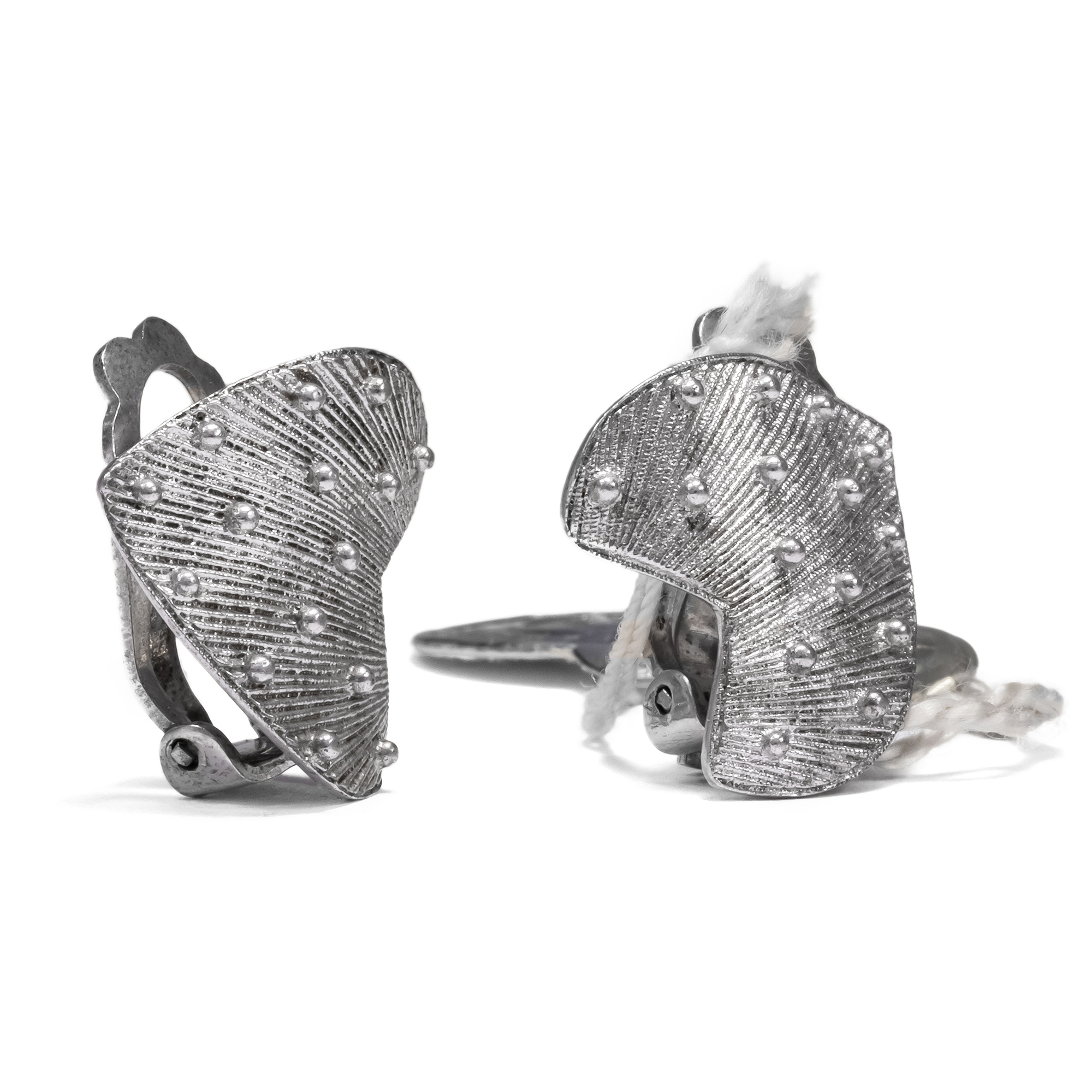 Unusual Vintage Earclips From Silver By Theodor Fahrner, 1950s