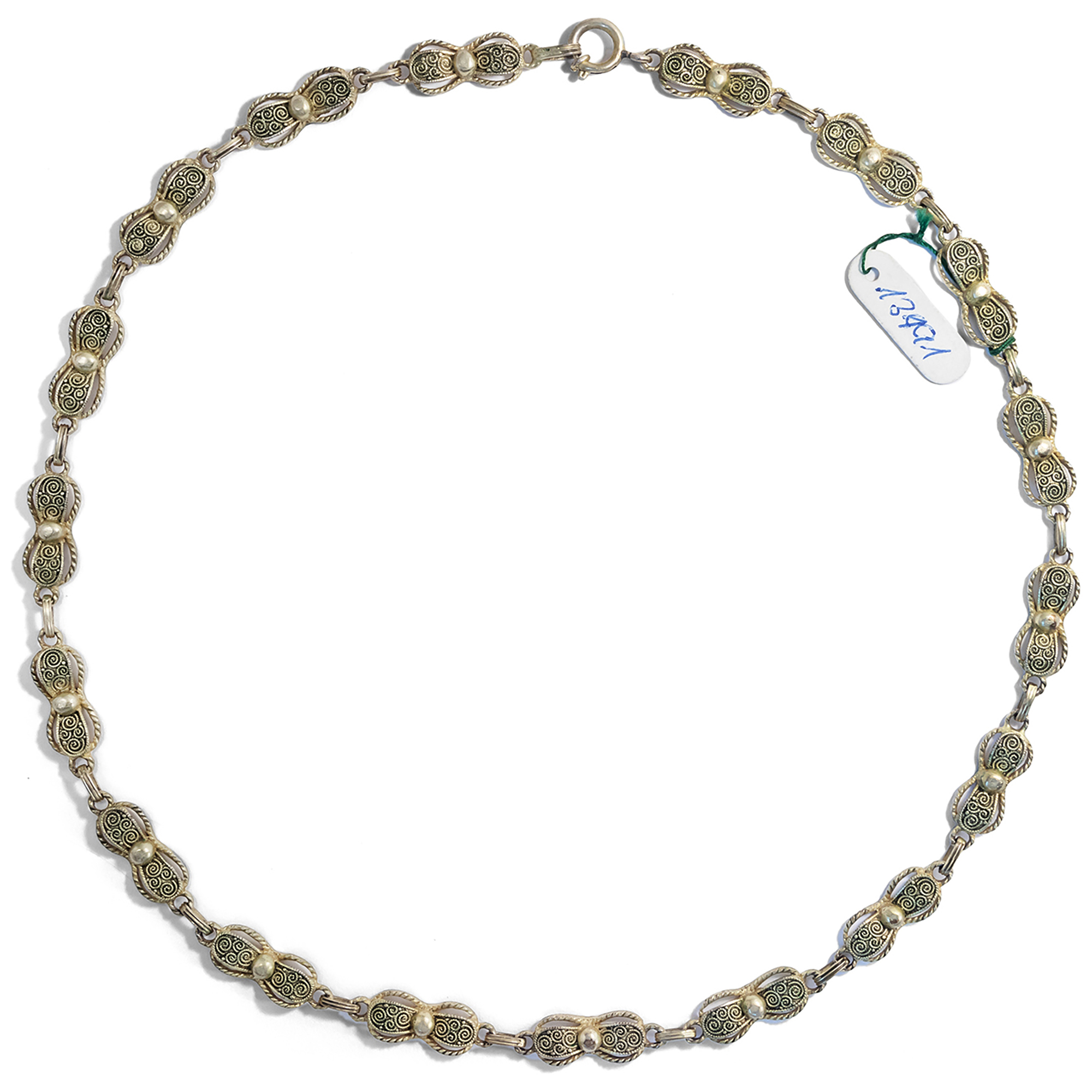 Verspieltes Collier aus vergoldetem Silber von Theodor Fahrner, um 1950