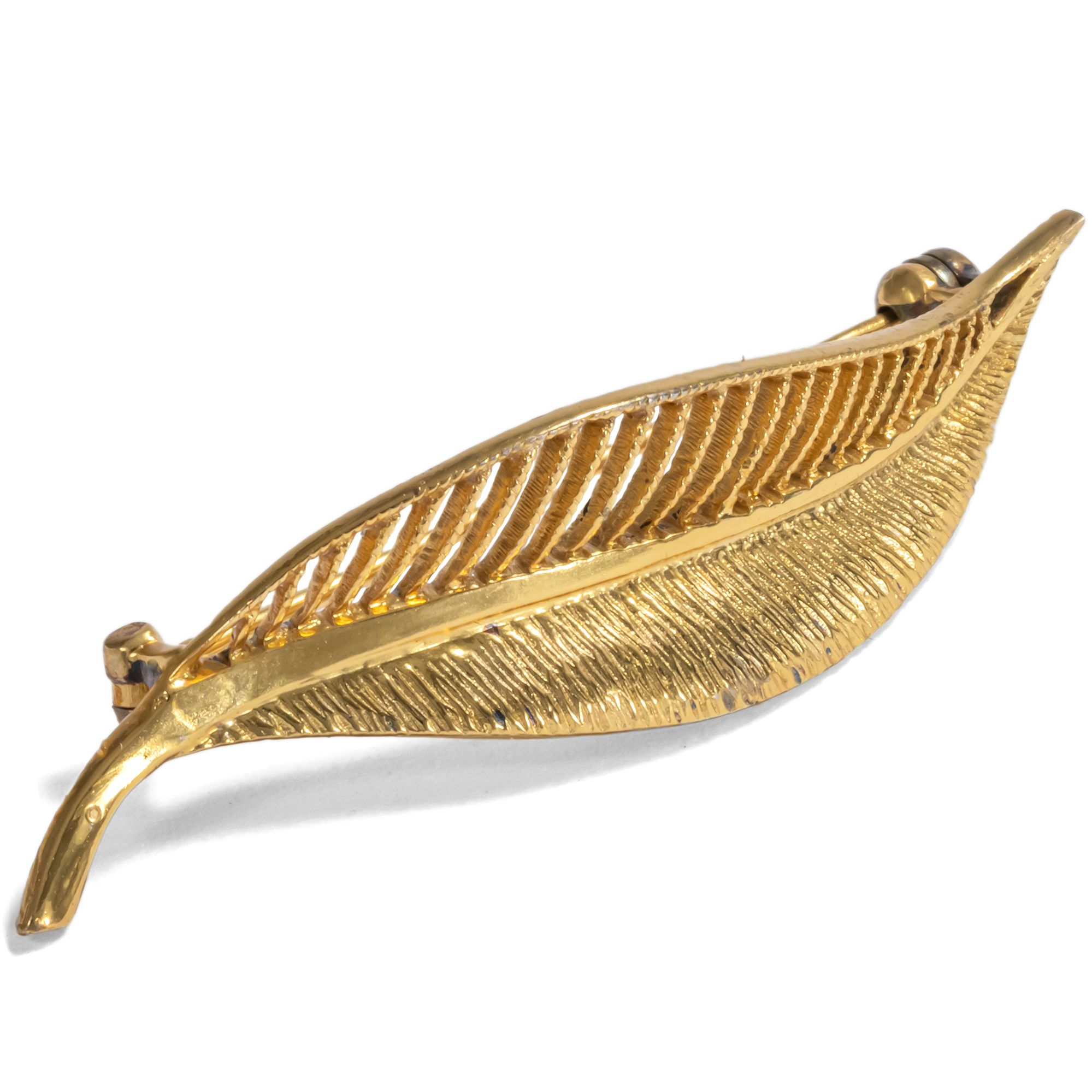 Gilt Leaf Brooch by Theodor Fahrner, ca. 1955