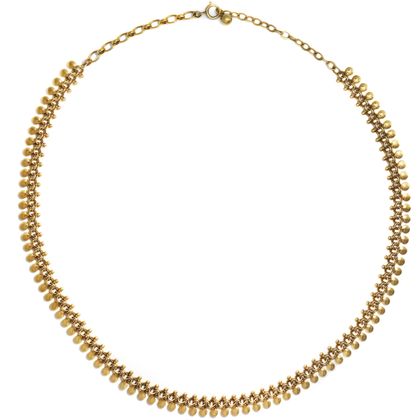 Schöne vintage Goldkette im Garibaldimuster, Deutschland um 1950 Schöne vintage Goldkette im Garibaldimuster, Deutschland um 1950