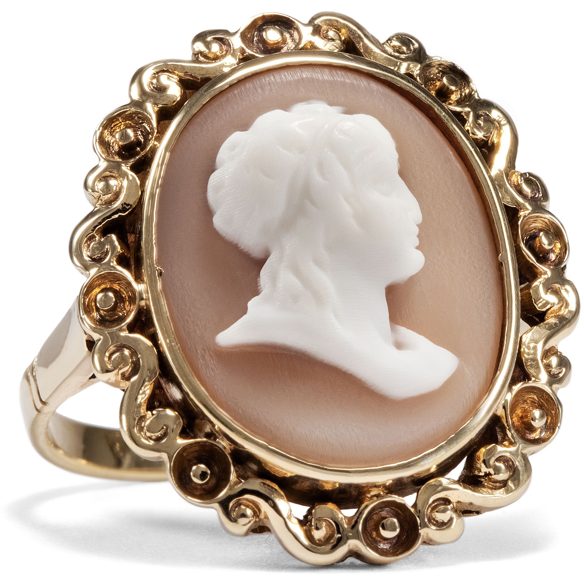 All gold store cameo ring