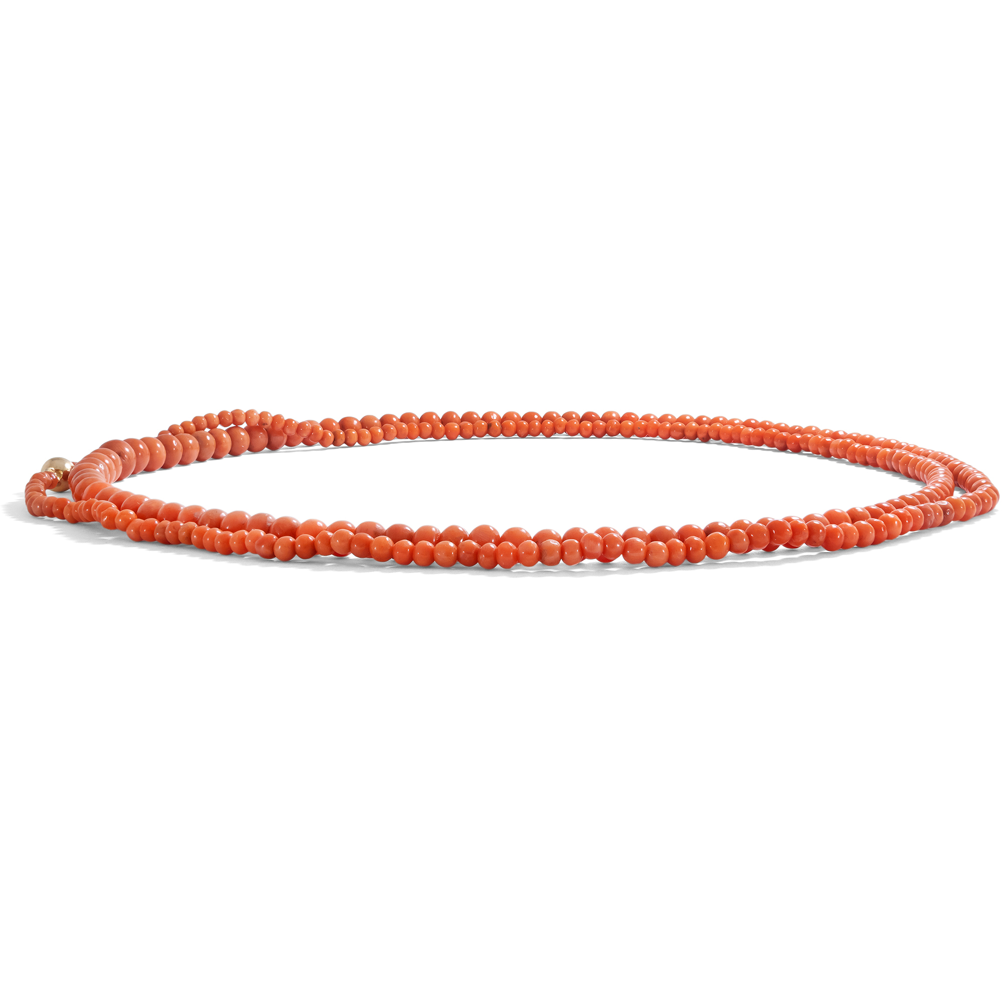 Two strand Natural Mediterranean Coral Frangia Necklace by Cosmo