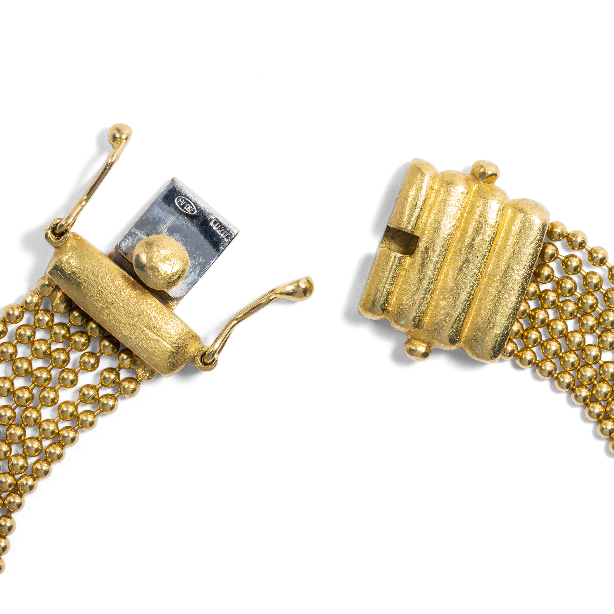 Vintage Bracelet with Diamonds in Yellow & White Gold, c. 1985 Vintage Bracelet with Diamonds in Yellow & White Gold, c. 1985