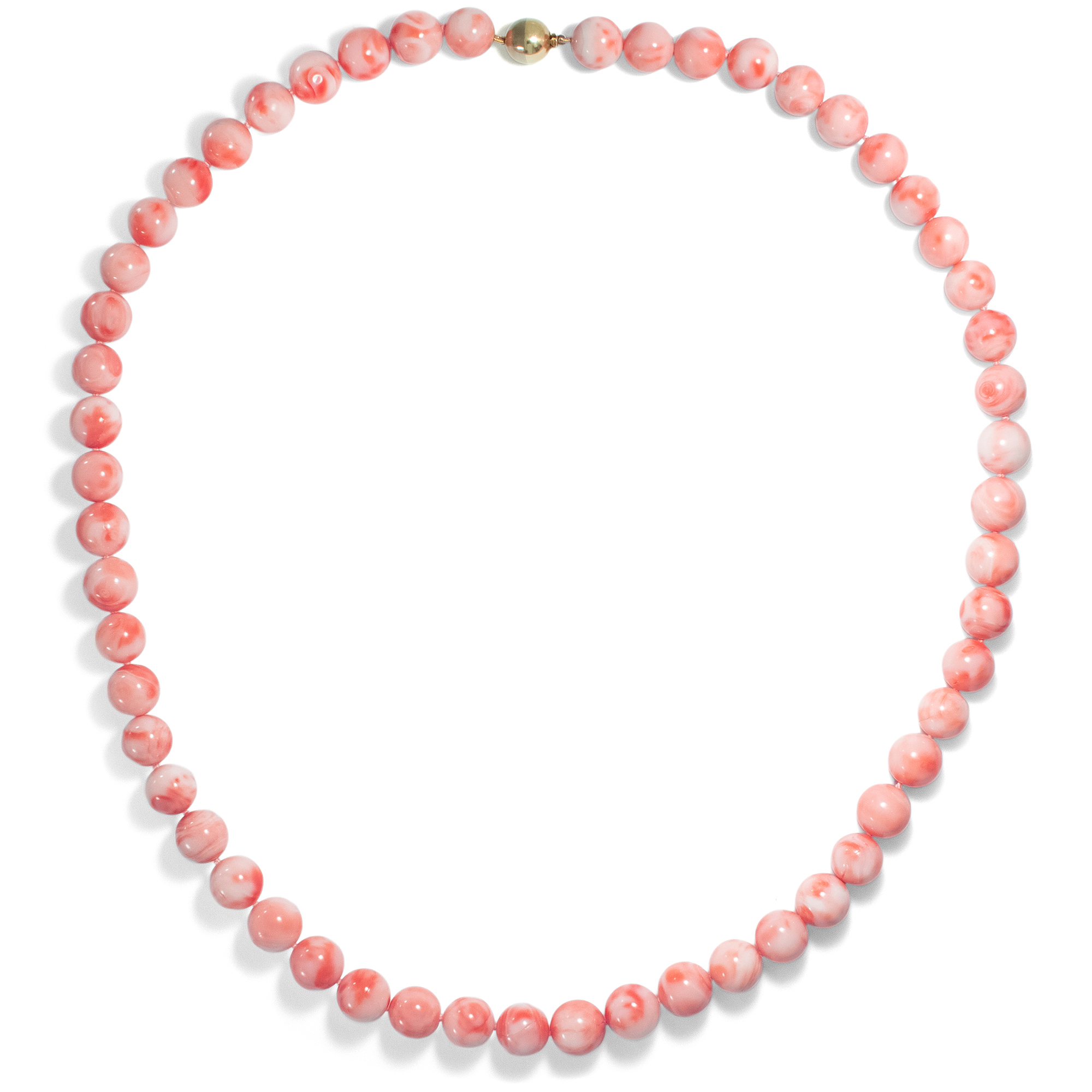 Luxurious coral necklace with gold clasp, second half of the 20th century