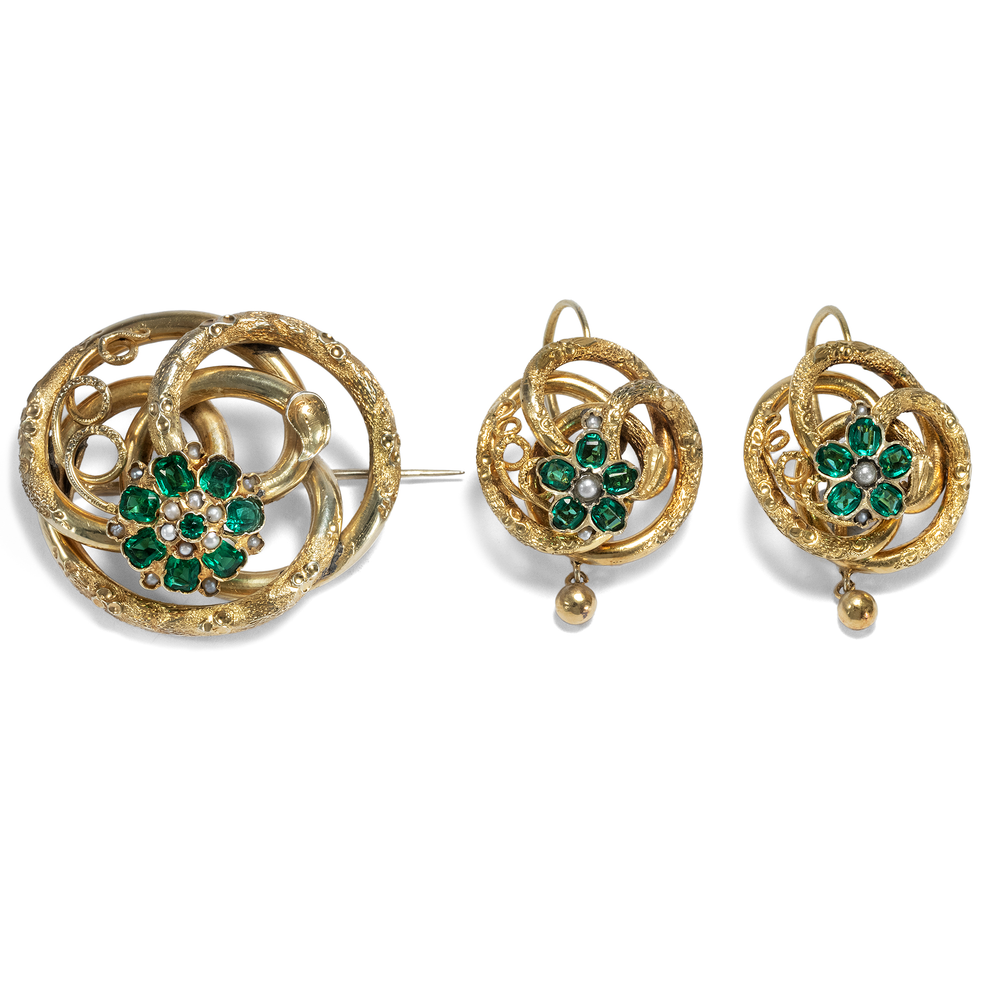Seltene Demi-Parure des Biedermeier, Deutschland um 1850 Seltene Demi-Parure des Biedermeier, Deutschland um 1850