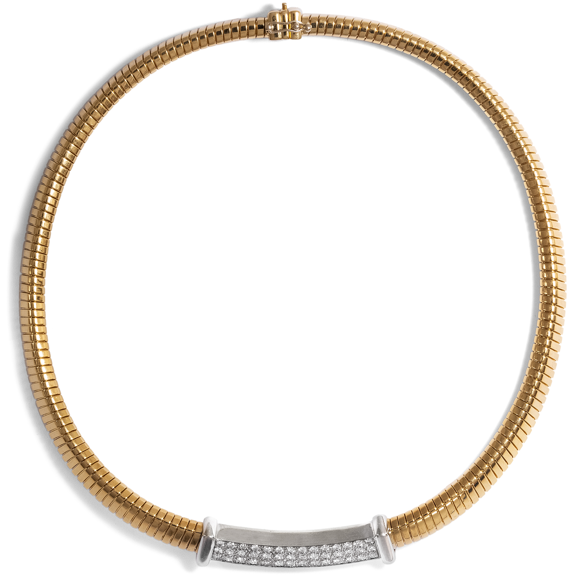 Vintage Necklace With Diamonds in Yellow & White Gold, Wempe, ca. 2000