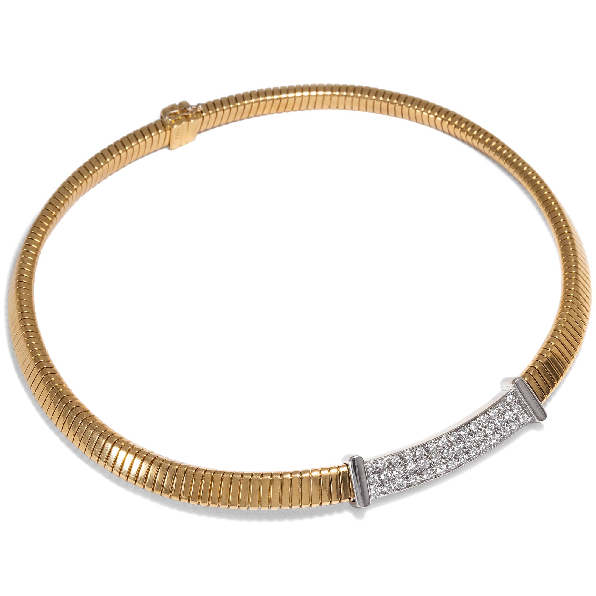 Vintage Necklace With Diamonds in Yellow & White Gold, Wempe, ca. 1995