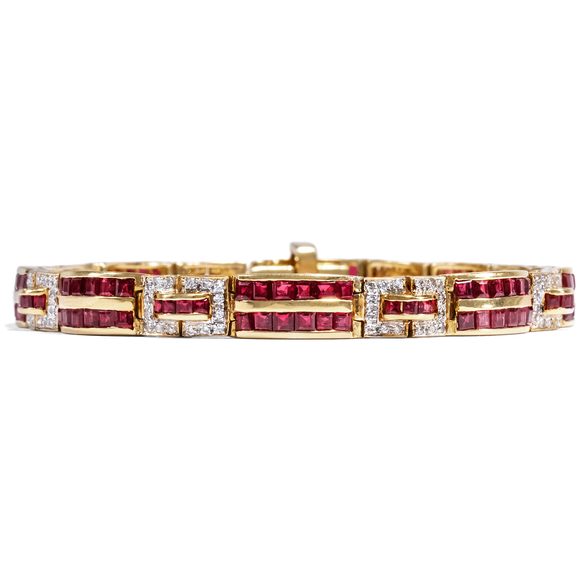 Luxury Vintage Bracelet With Diamonds & Rubies, Germany ca. 1985