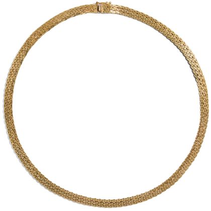 Breite vintage Kette aus hochkarätigem Gold, Belgien um 1960 Breite vintage Kette aus hochkarätigem Gold, Belgien um 1960