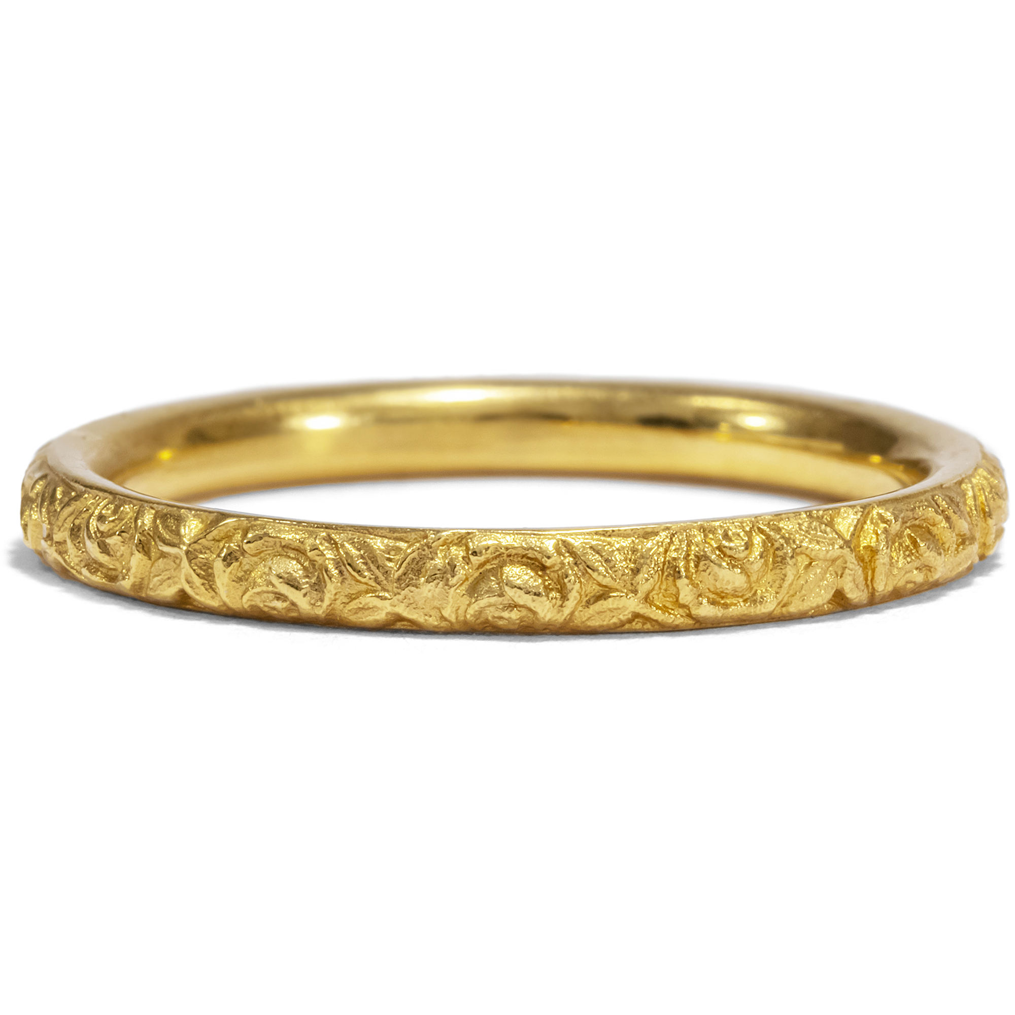 Slim 900/000 Yellow Gold Ring From Our Workshop