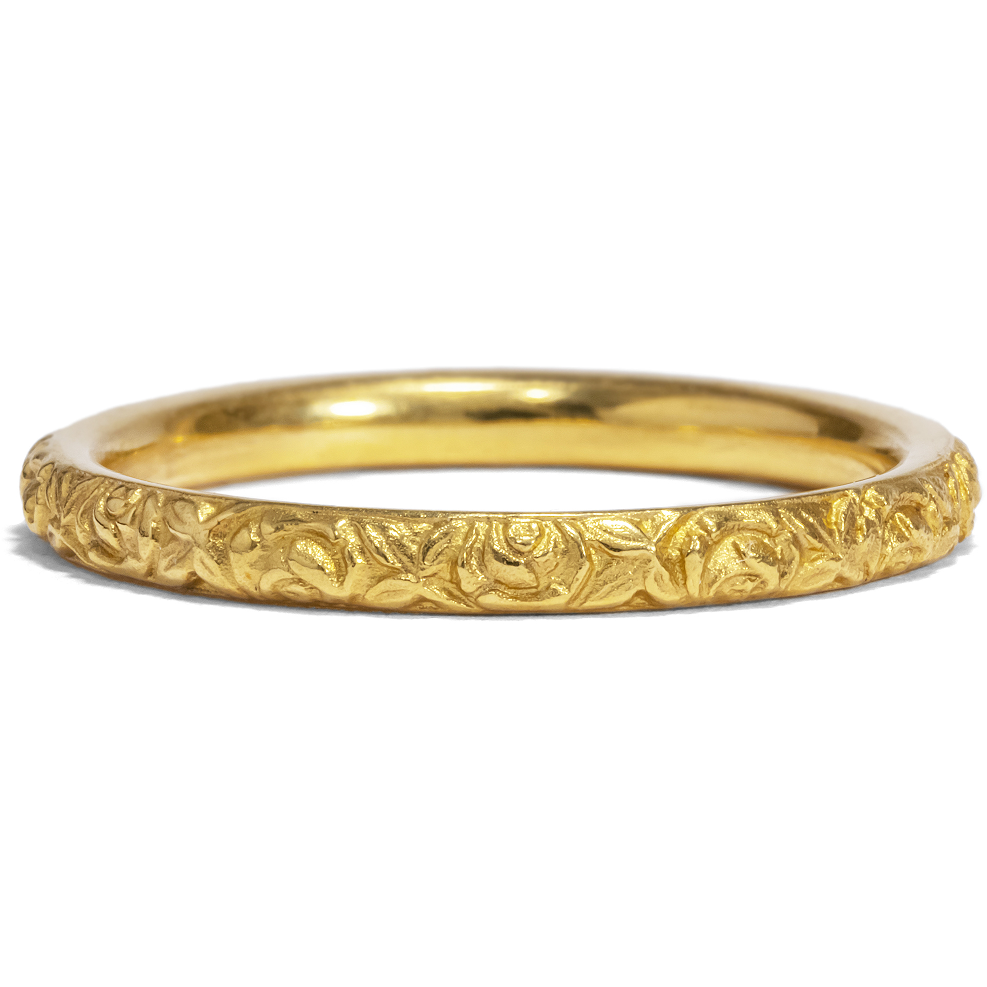 Slim 900/000 Yellow Gold Ring From Our Workshop