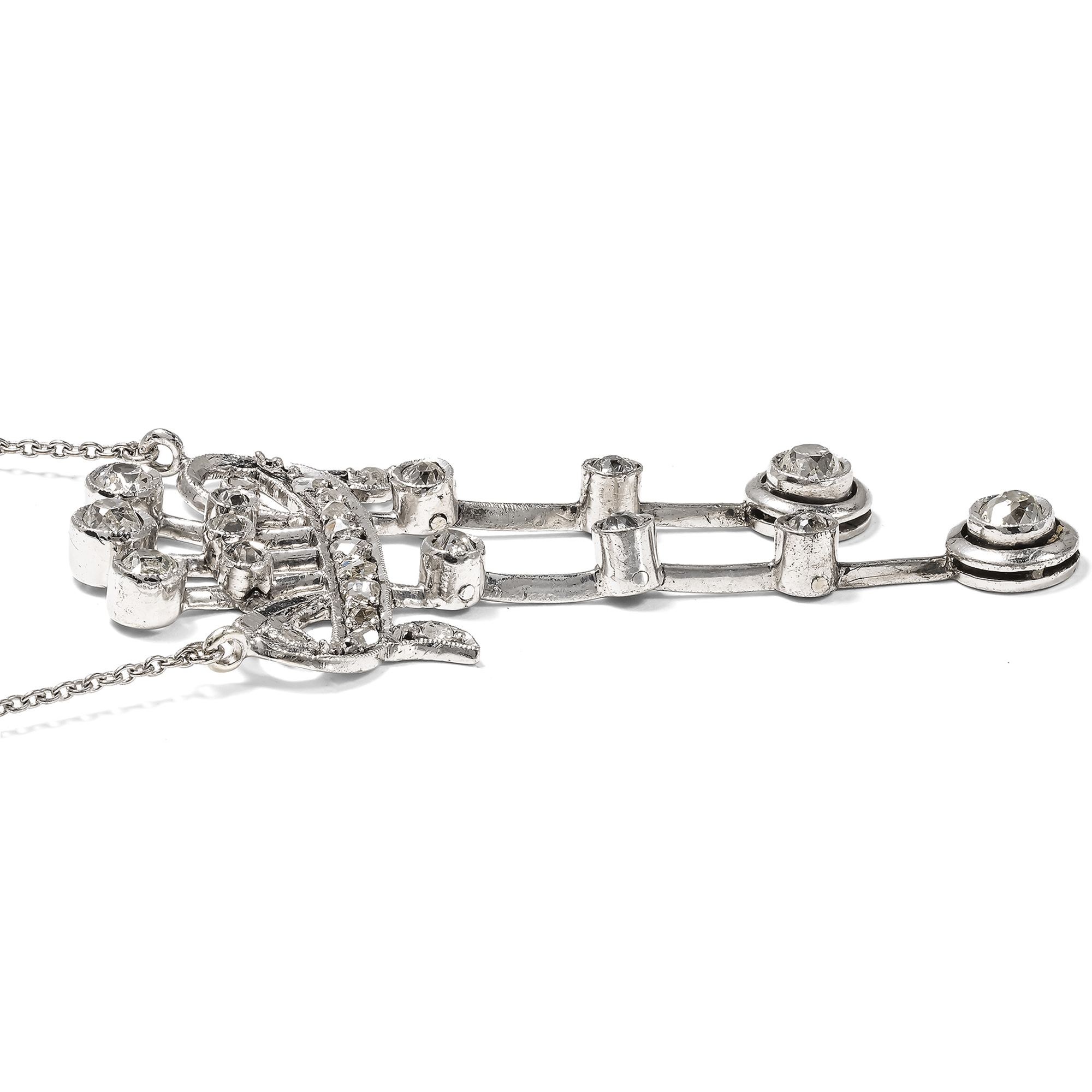 Elegantes Collier mit 1,75 ct Diamanten, wohl Osmanisches Reich, um 1900 Elegantes Collier mit 1,75 ct Diamanten, wohl Osmanisches Reich, um 1900