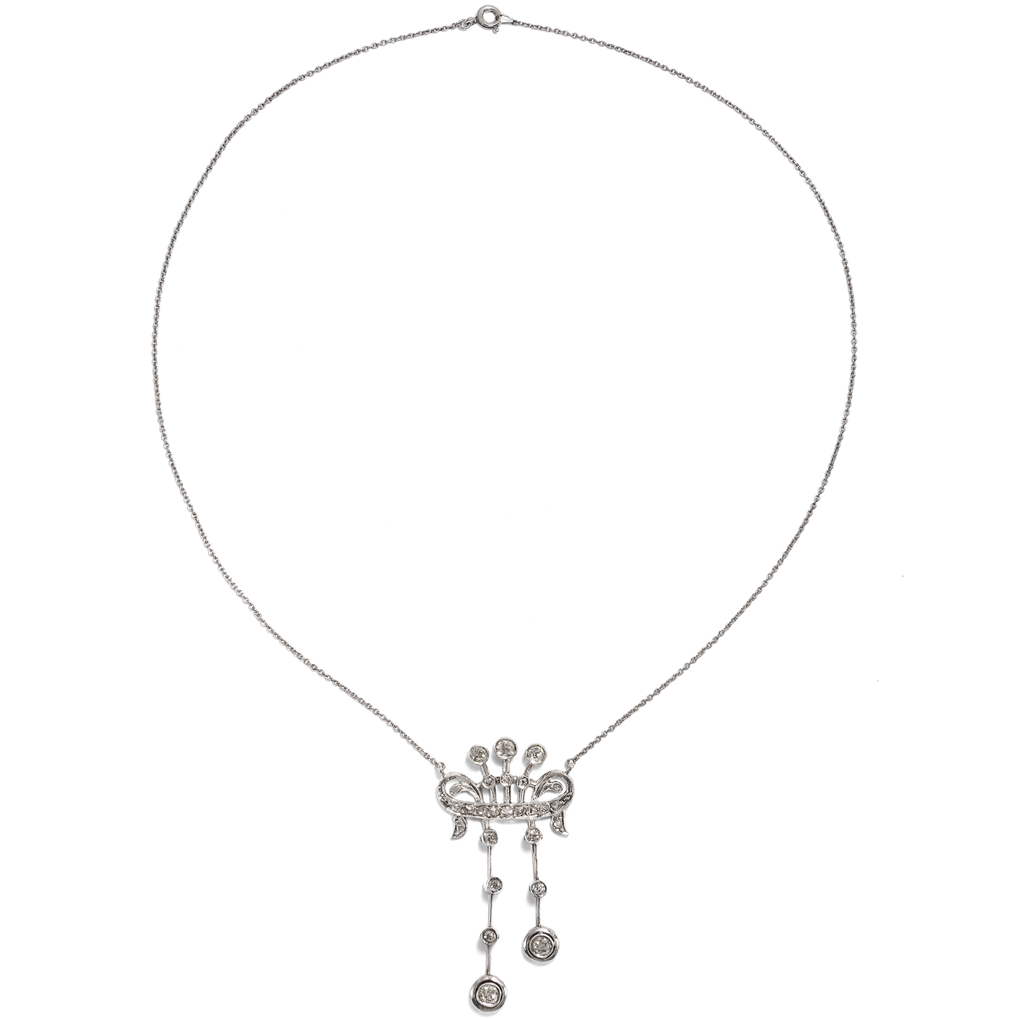 Elegantes Collier mit 1,75 ct Diamanten, wohl Osmanisches Reich, um 1900 Elegantes Collier mit 1,75 ct Diamanten, wohl Osmanisches Reich, um 1900