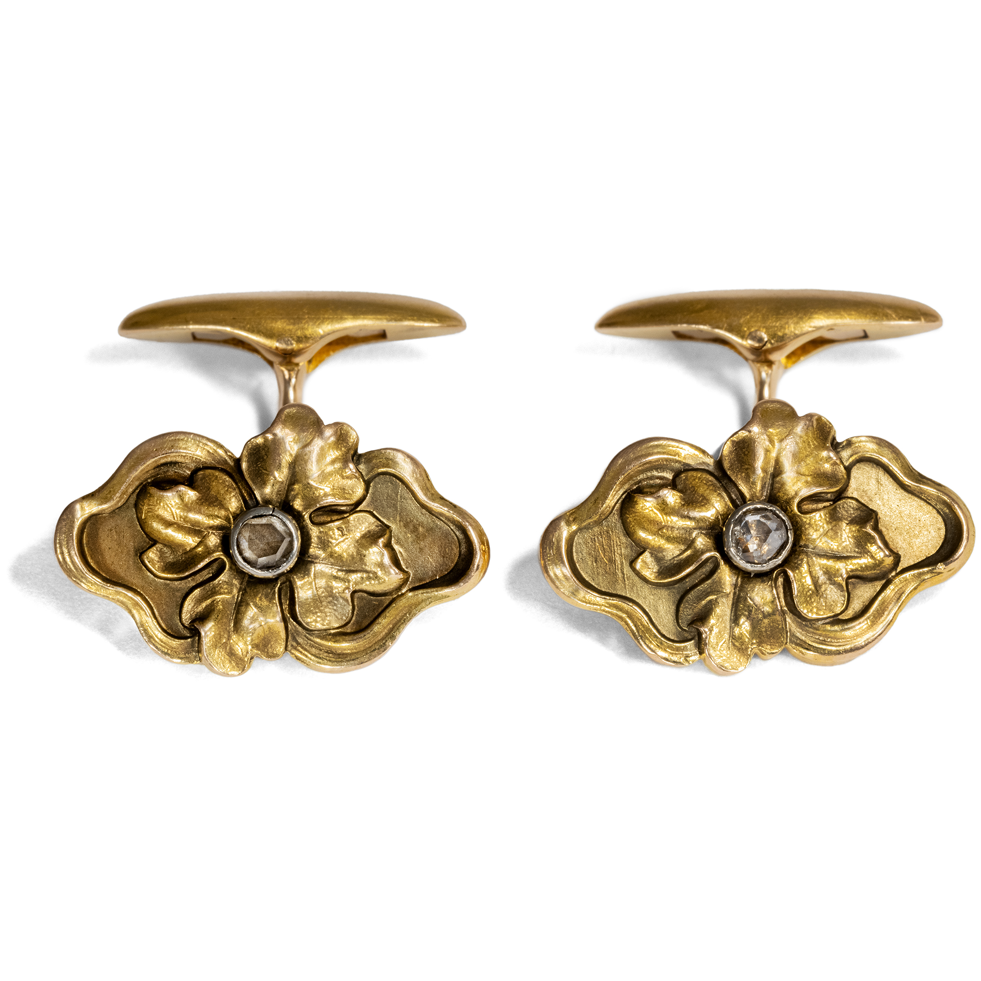 Elegant Cufflinks With Diamonds, Probably Moscow Around 1905